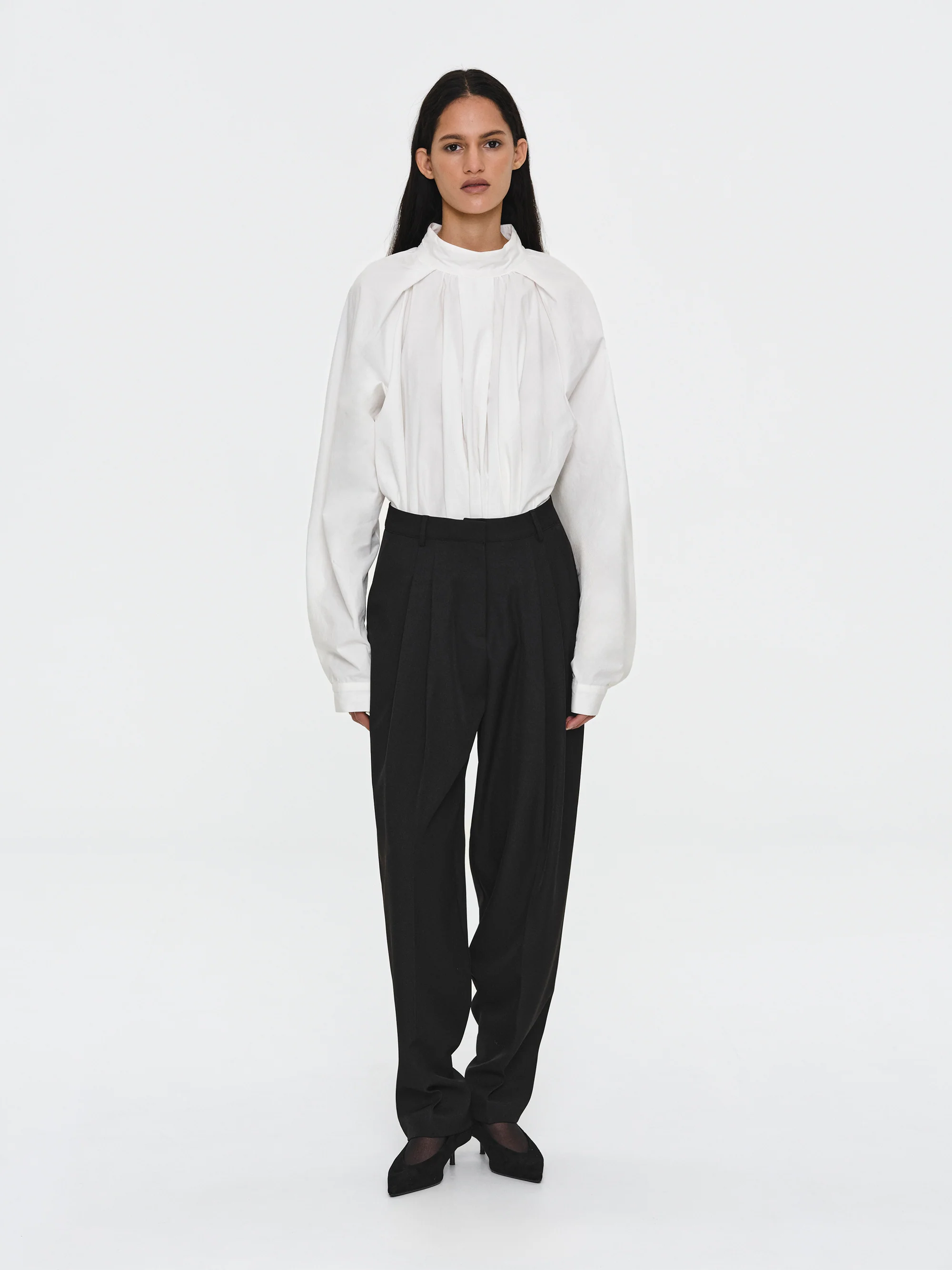 Button Cuff Trousers, Black - Image 4