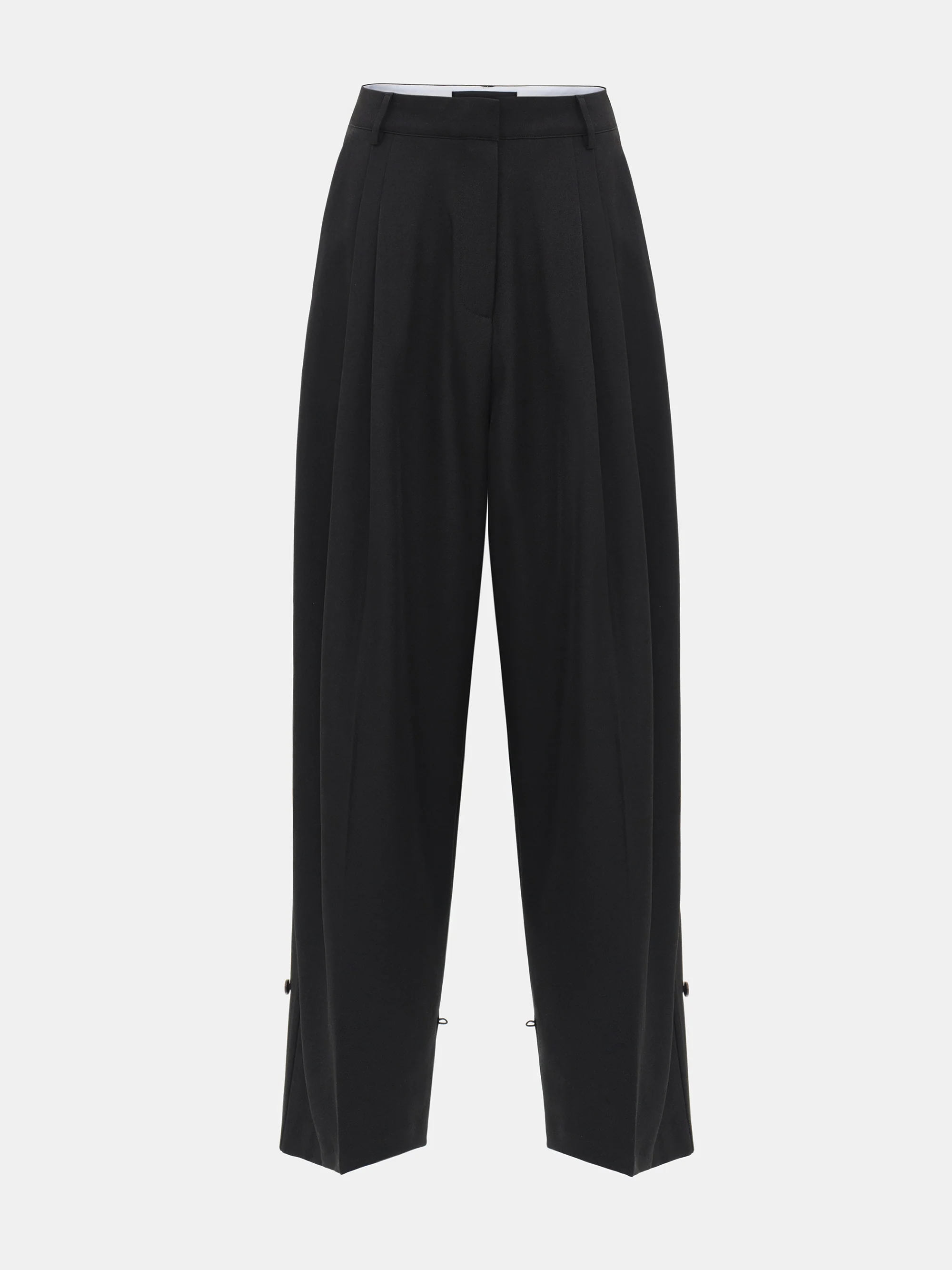 Button Cuff Trousers, Black - Image 6
