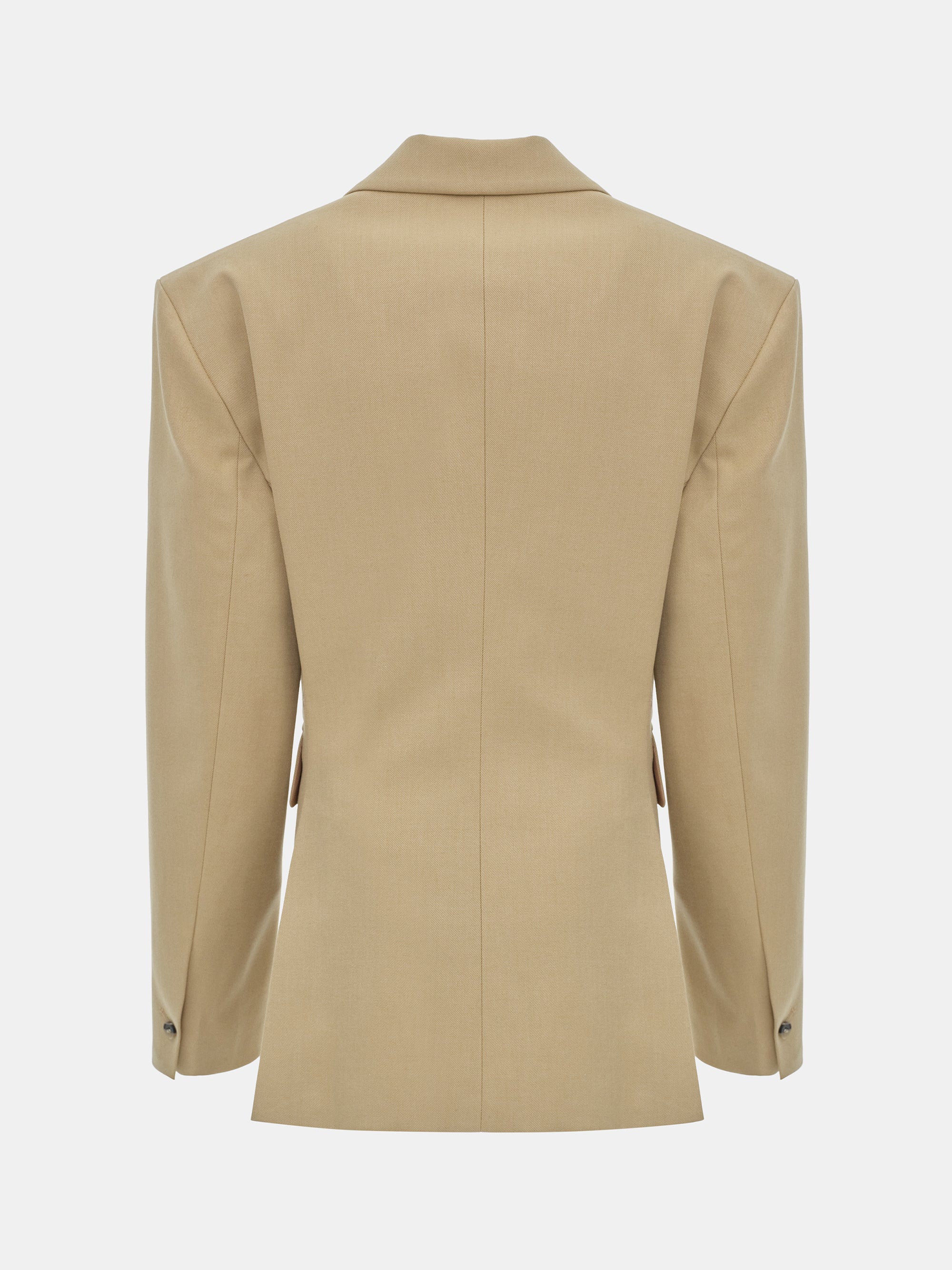 Cinched Suit Blazer, Beige - Image 7
