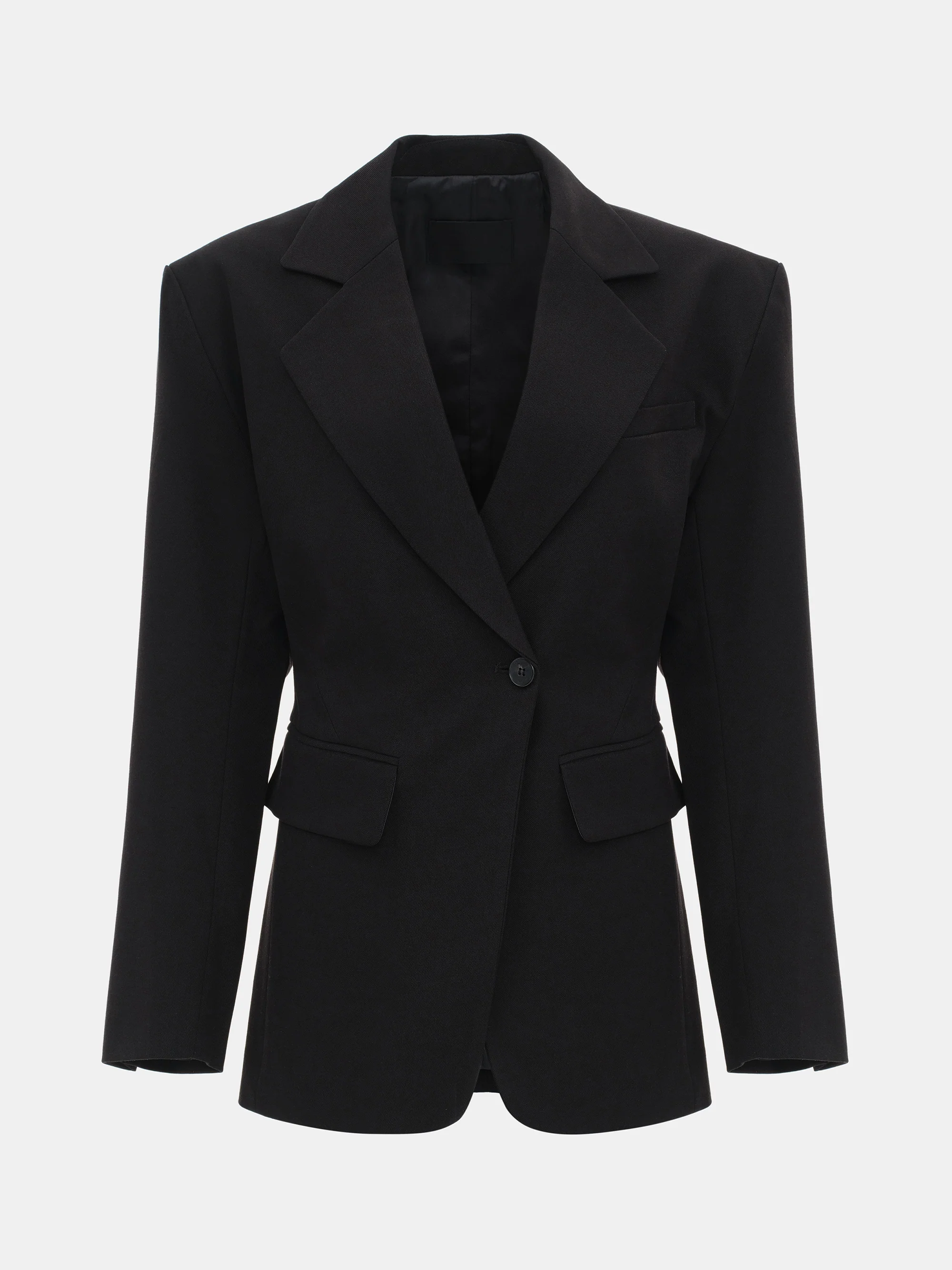 Cinched Suit Blazer, Black - Image 5