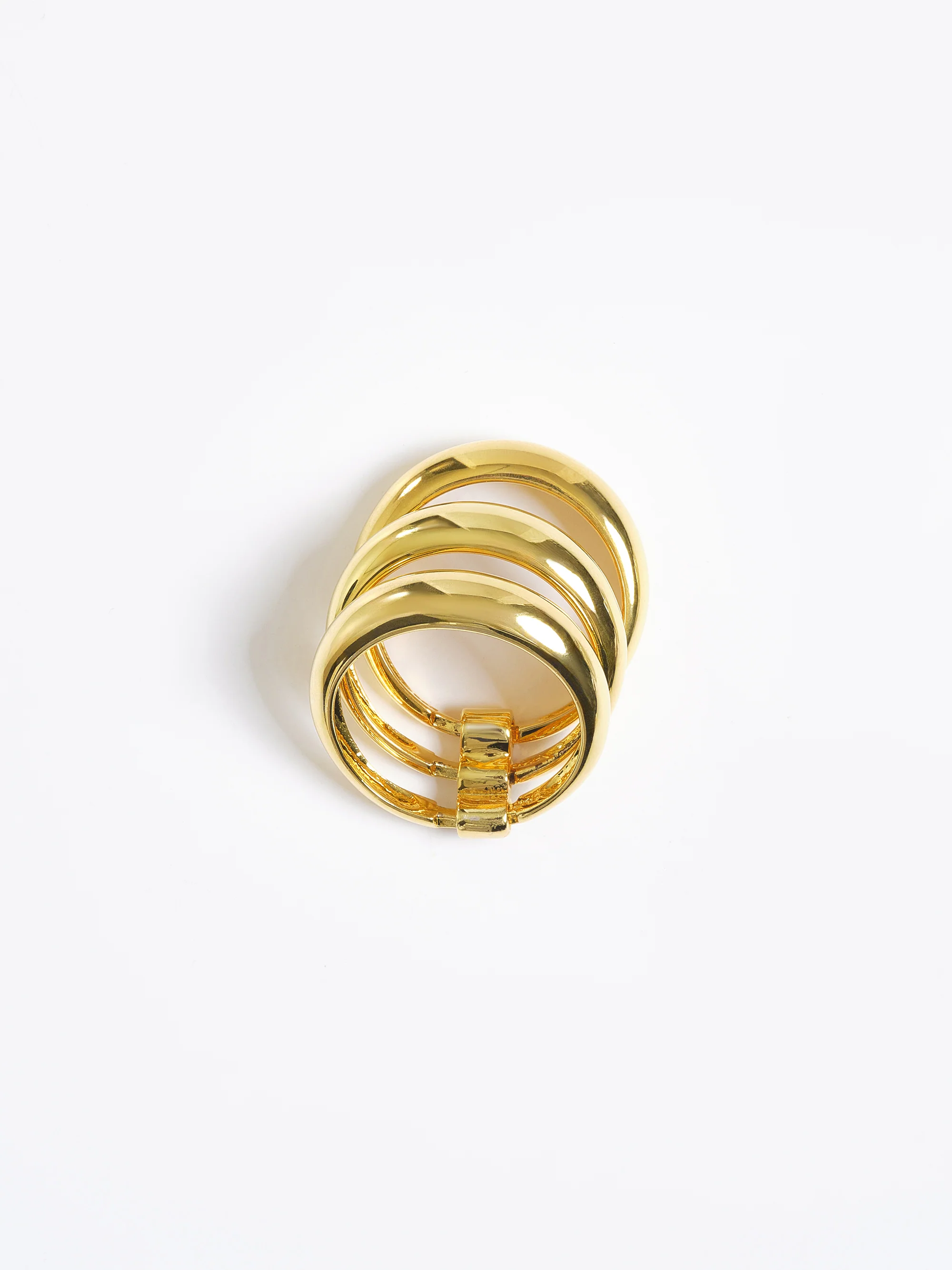 Circle Tiered Bang Ring, Gold - Image 3