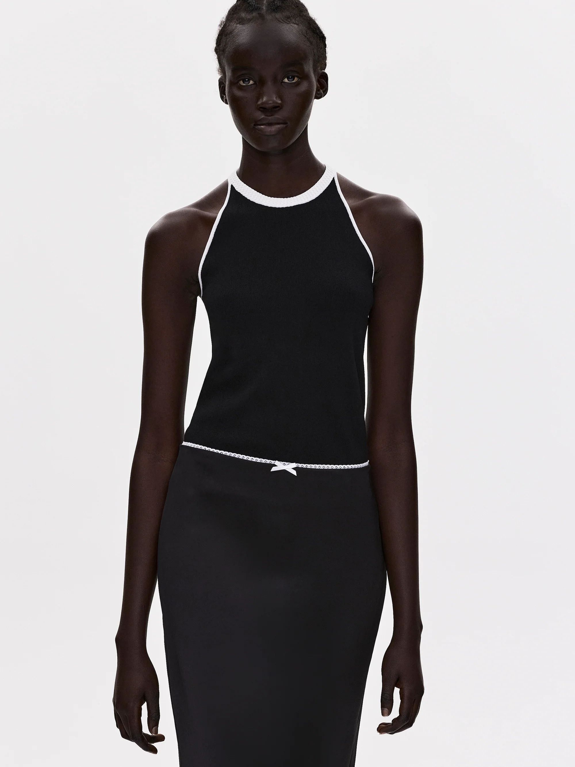 Compact Knit Tank, Black - Image 3