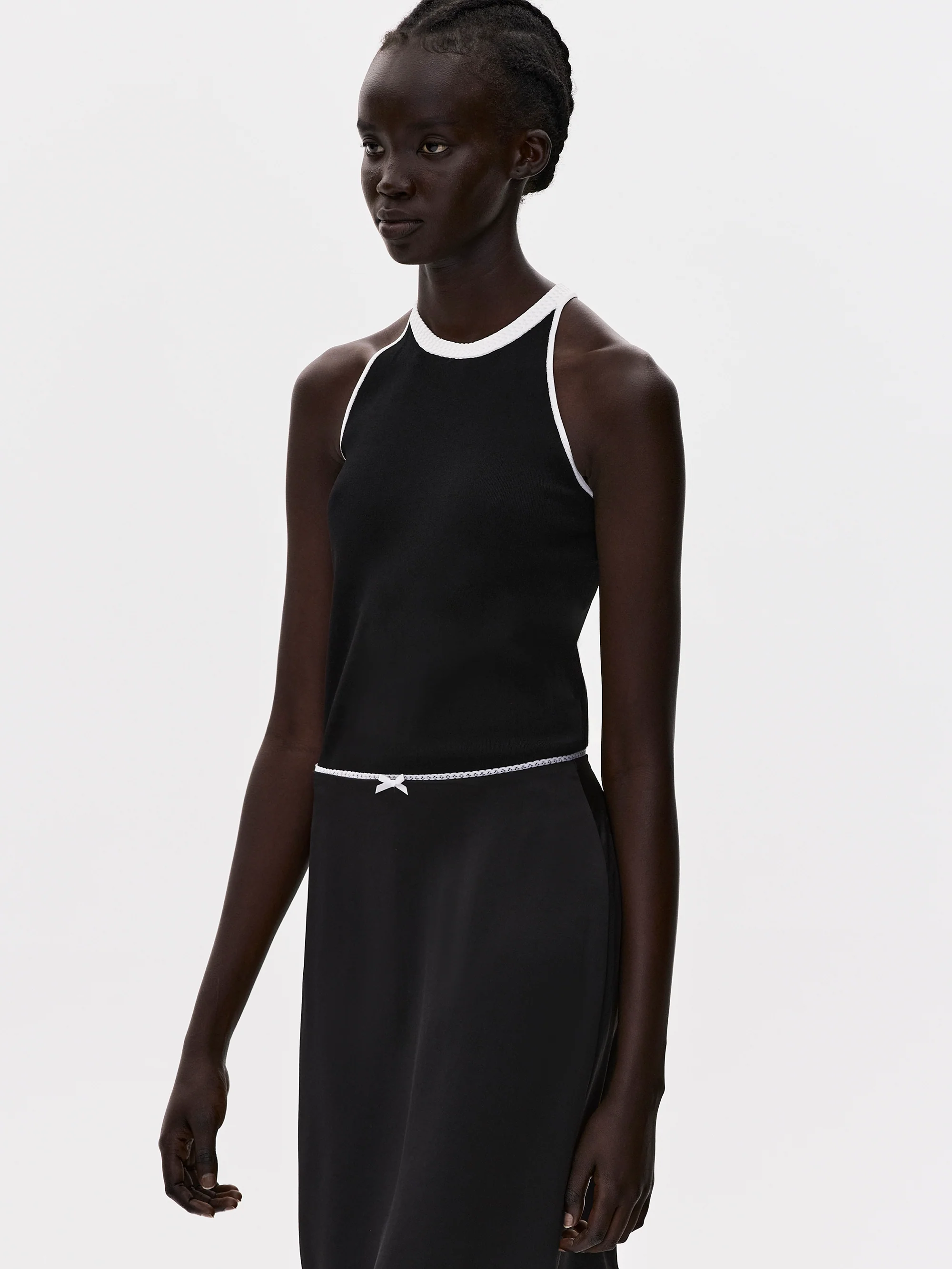 Compact Knit Tank, Black - Image 5