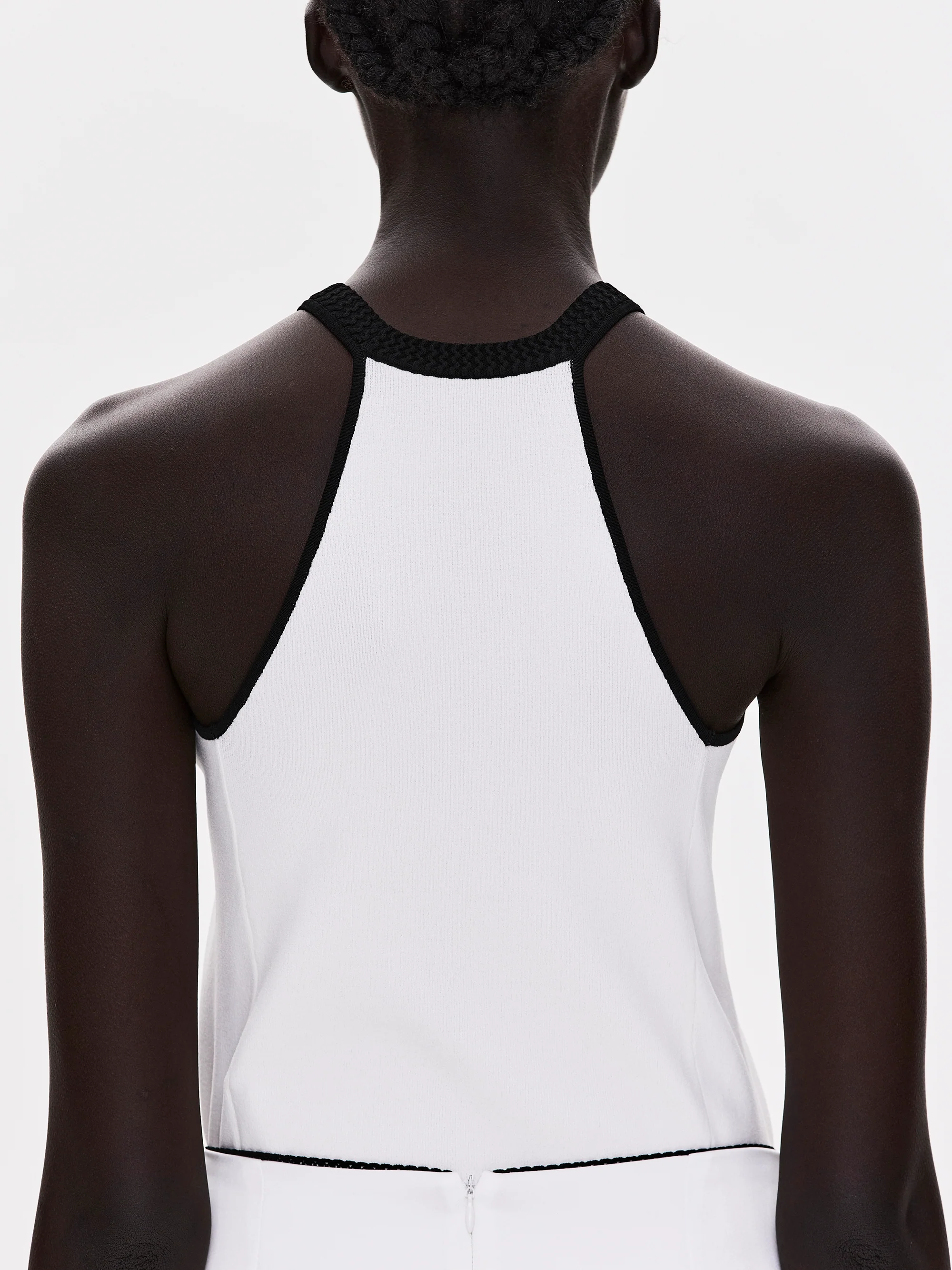 Compact Knit Tank, White - Image 3