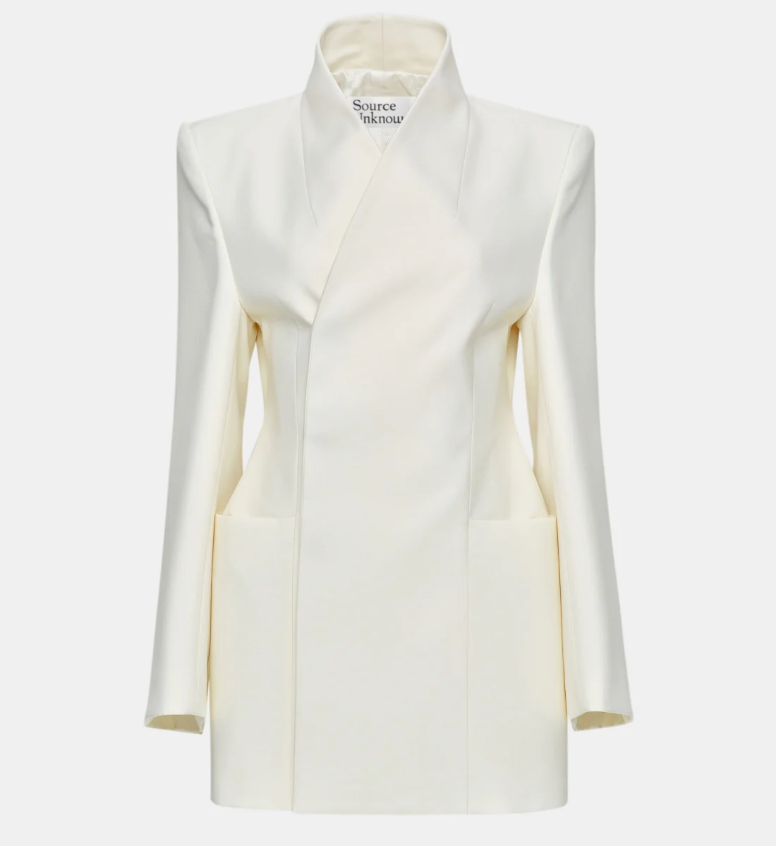 Corrin Wrap Blazer, Cream - Image 7