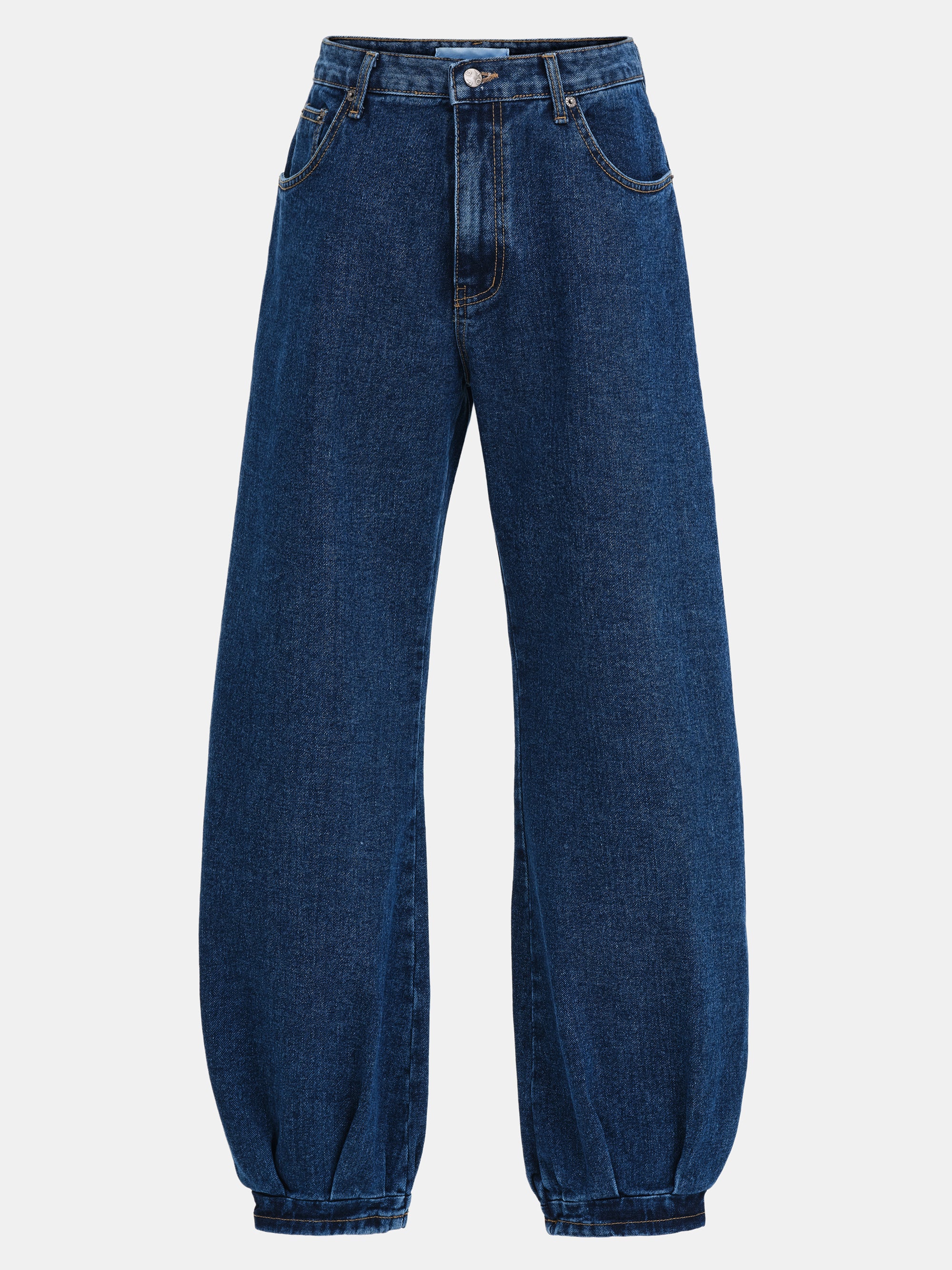 Denim Balloon Pants, Blue - Image 6