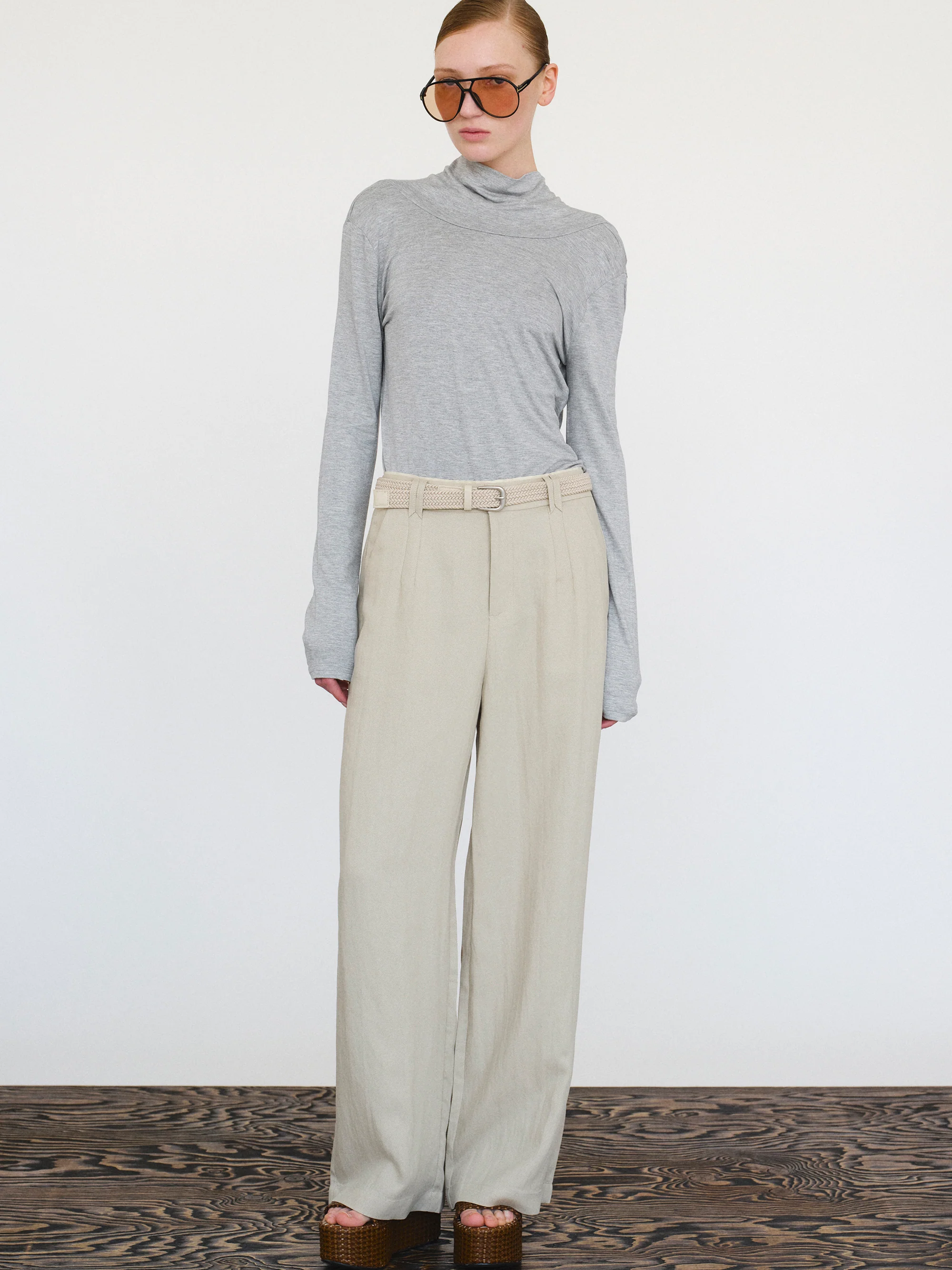 Drop Back Blouse, Grey - Image 4