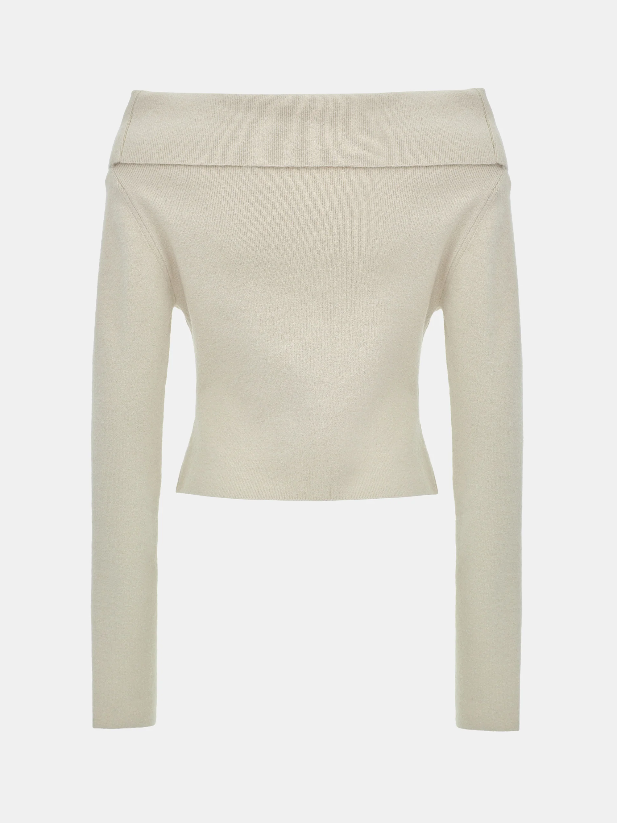Foldover Button Knit Top, Ivory - Image 7