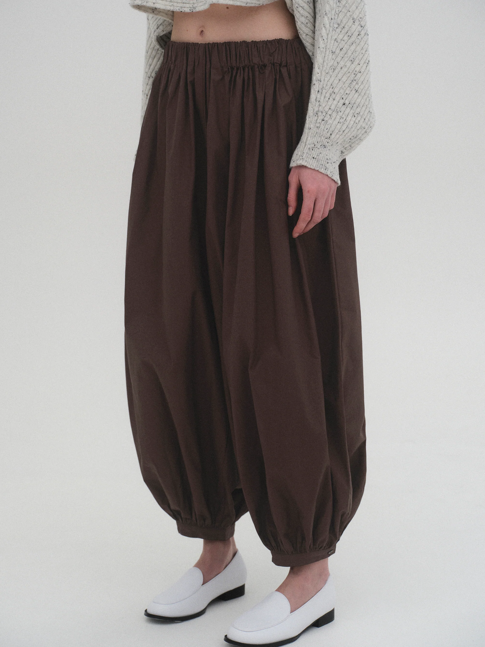 Halle Balloon Parachute Pants, Brown - Image 4