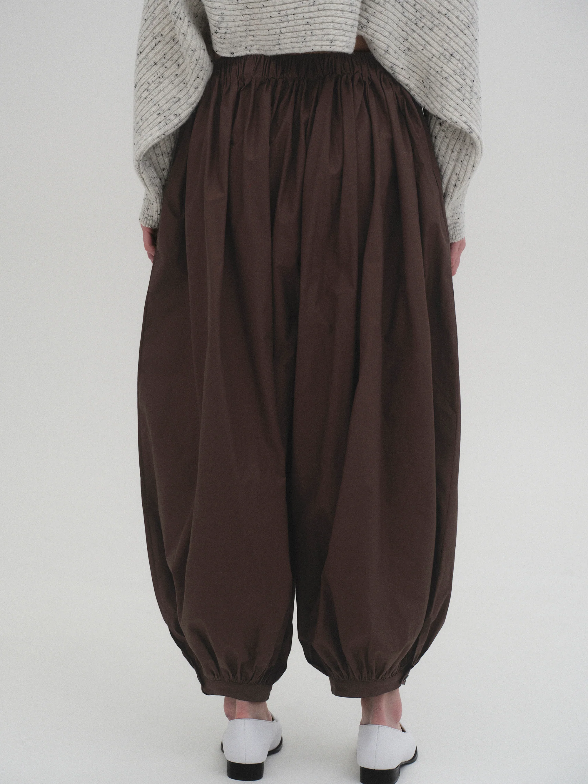 Halle Balloon Parachute Pants, Brown - Image 6