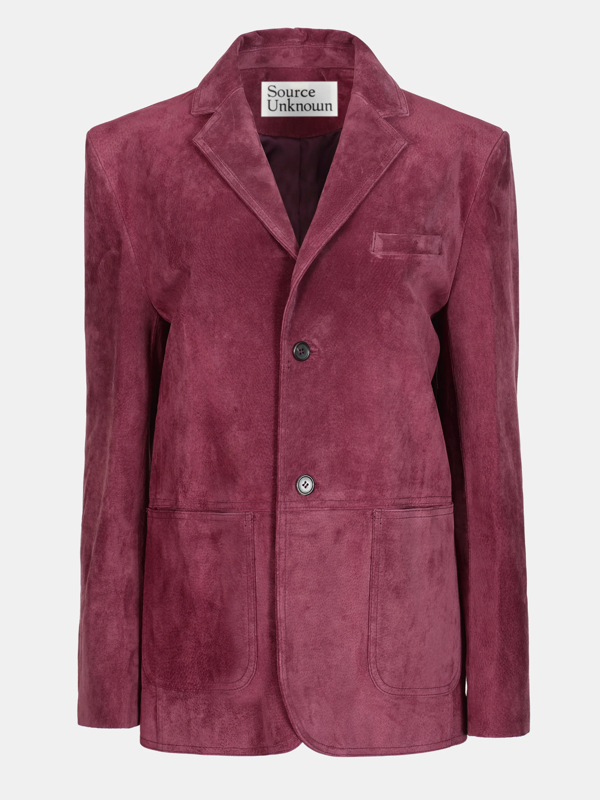 Kant Suede Blazer, Burgundy - Image 10