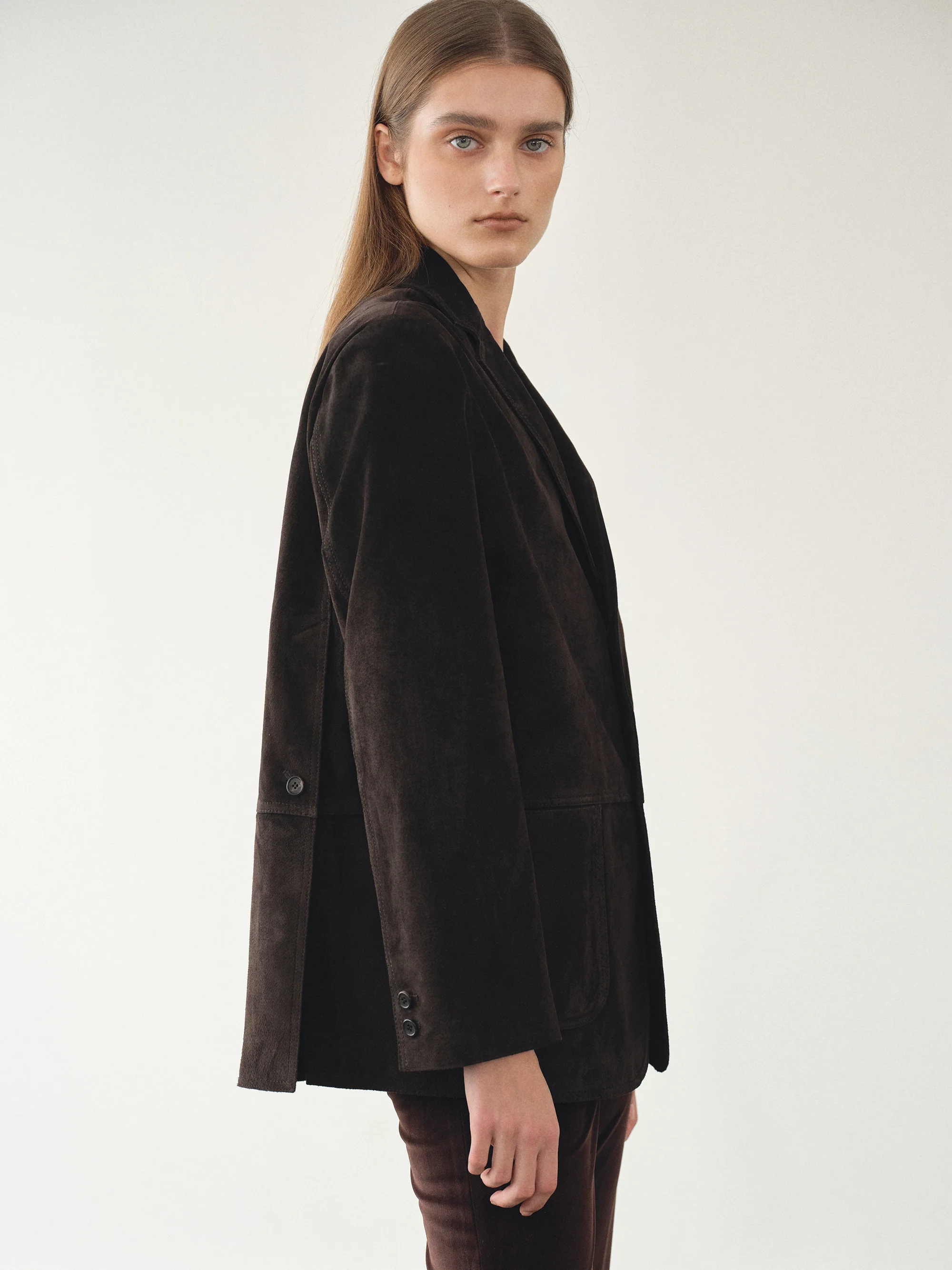 Kant Suede Blazer, Dark Chocolate - Image 5