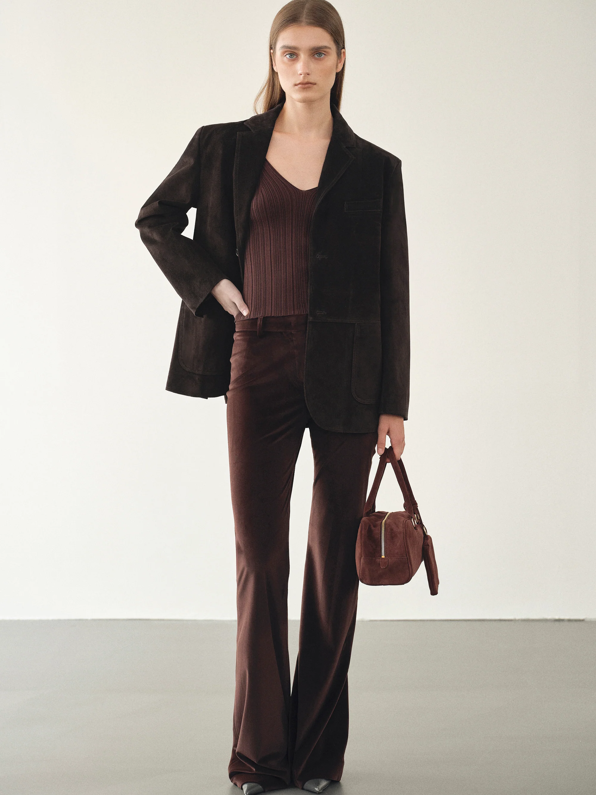 Kant Suede Blazer, Dark Chocolate - Image 6