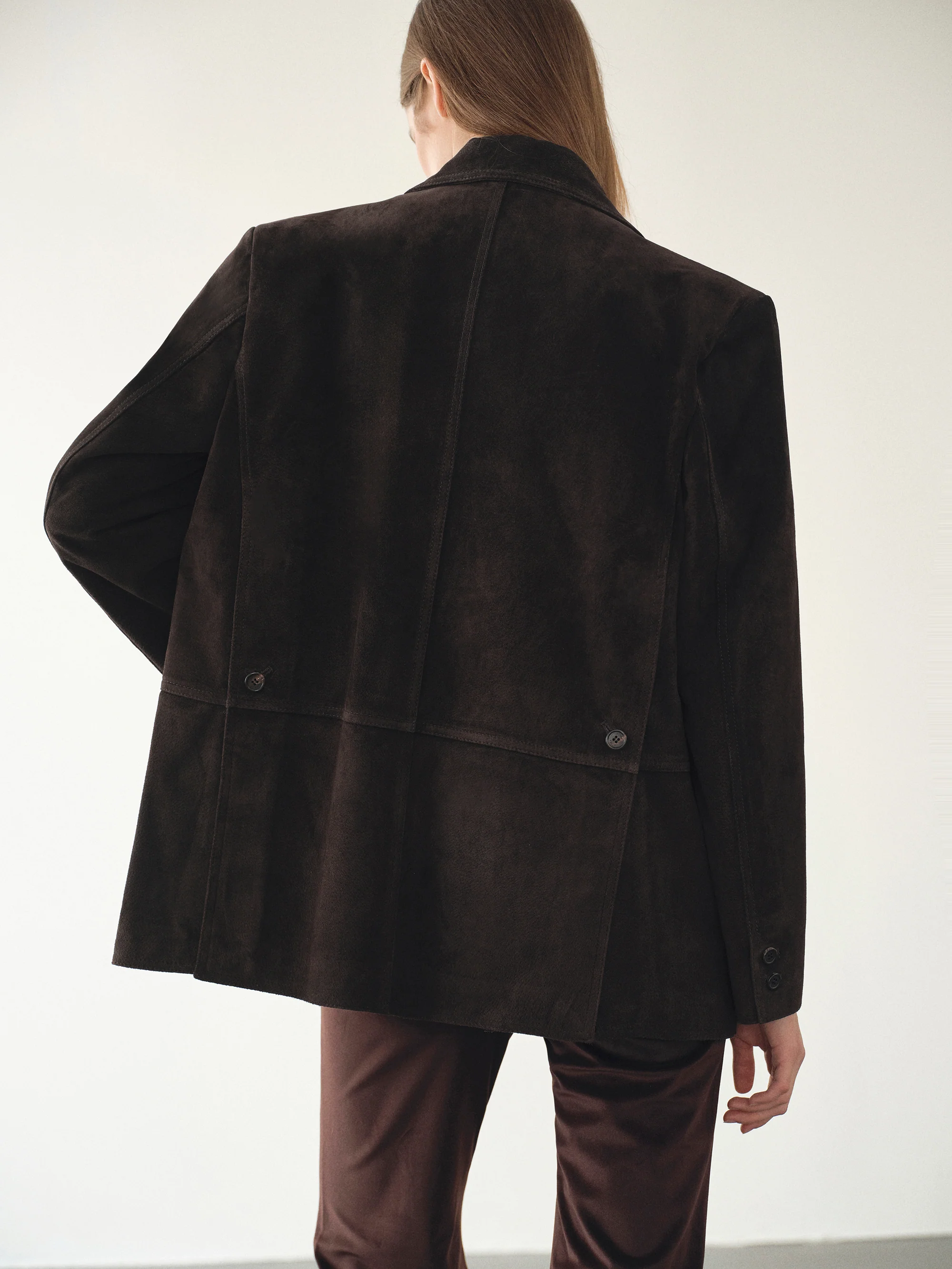 Kant Suede Blazer, Dark Chocolate - Image 7