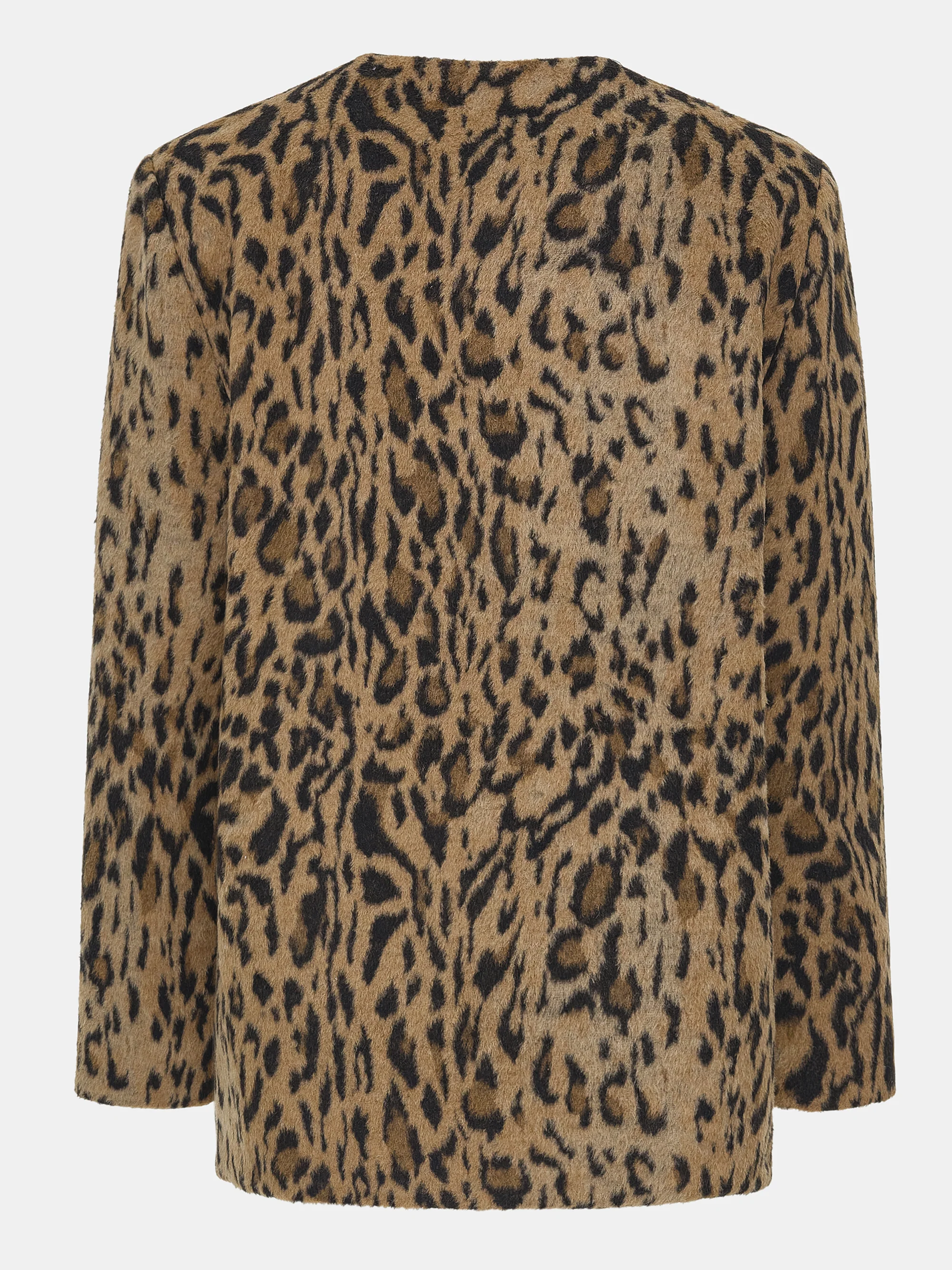 Leopard Faux-Fur Jacket, Brown - Image 6