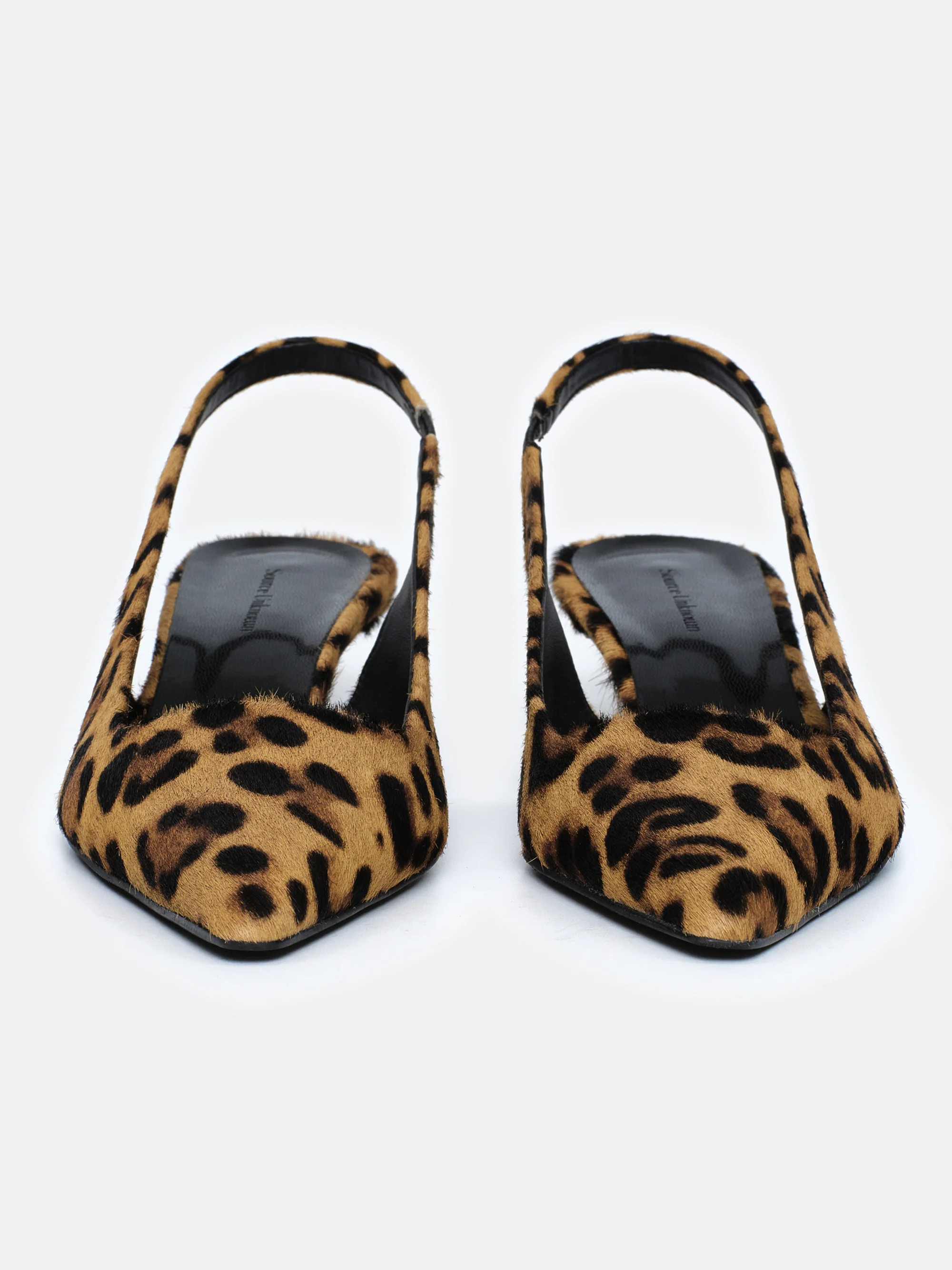 Nalita Cow-Hair Slingback Pumps, Leo Brown - Image 4