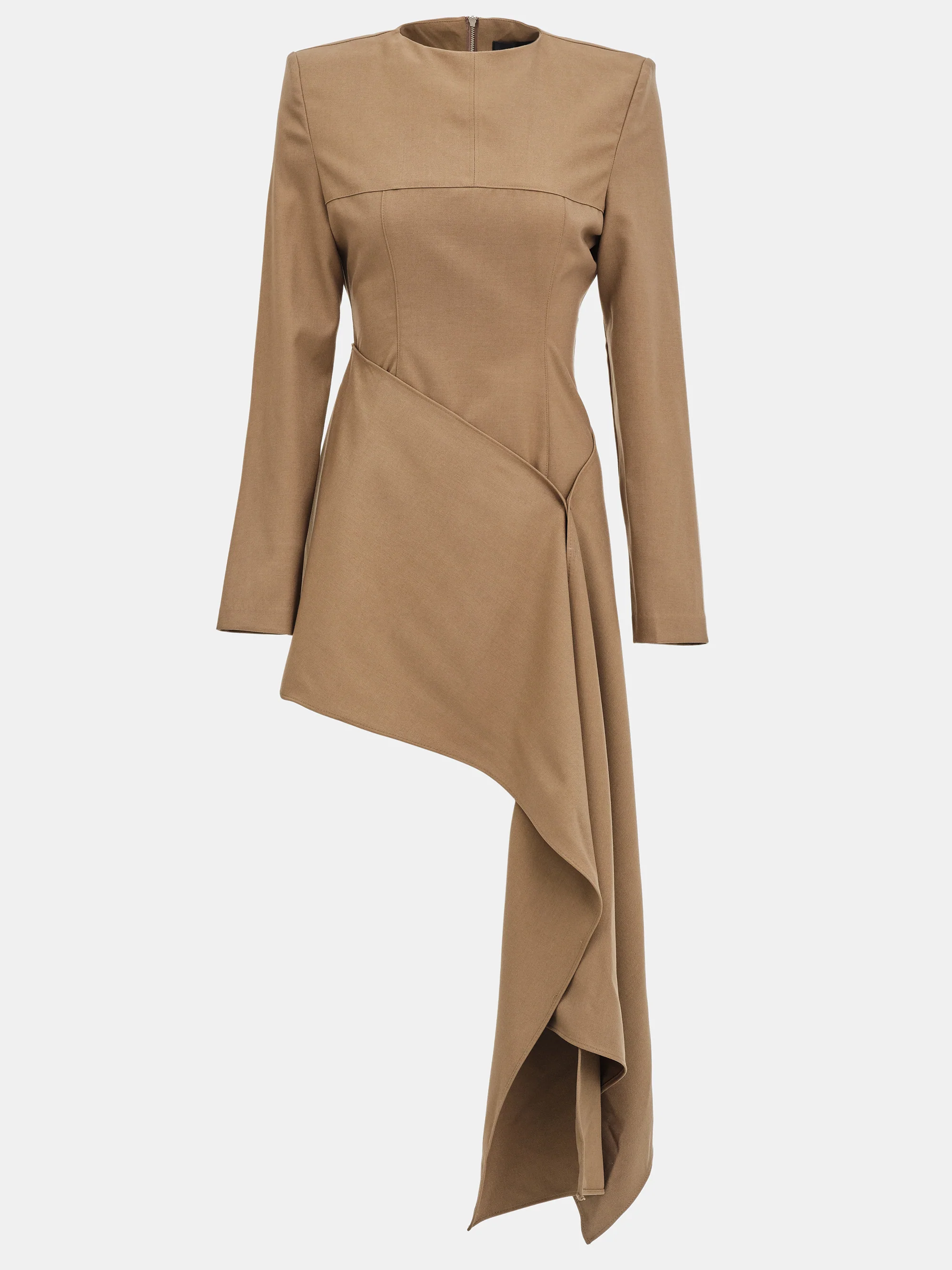 Nevis Asymmetric Panel Top, Brown - Image 4