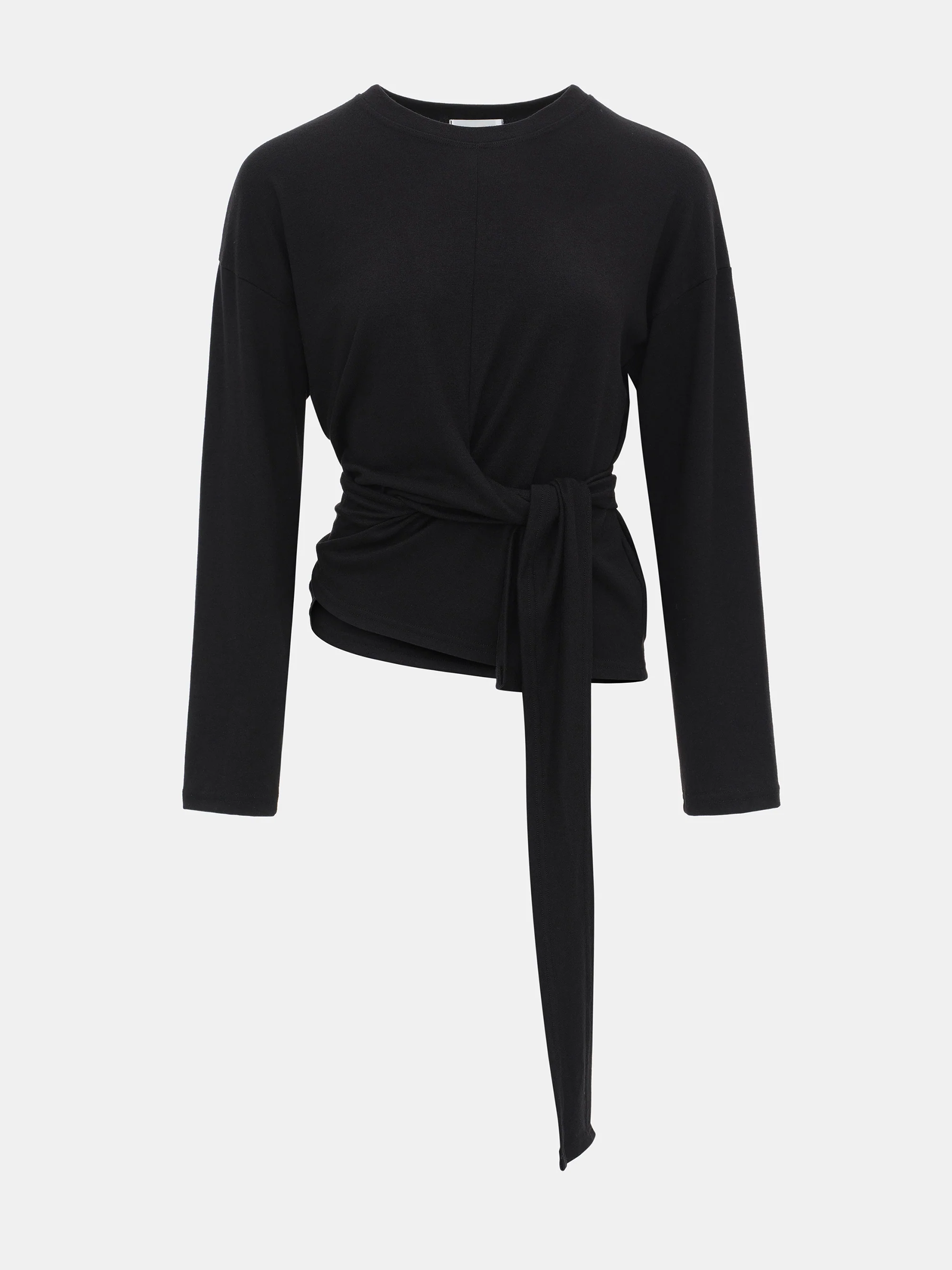 Peached Jersey Tie Tee, Black - Image 4