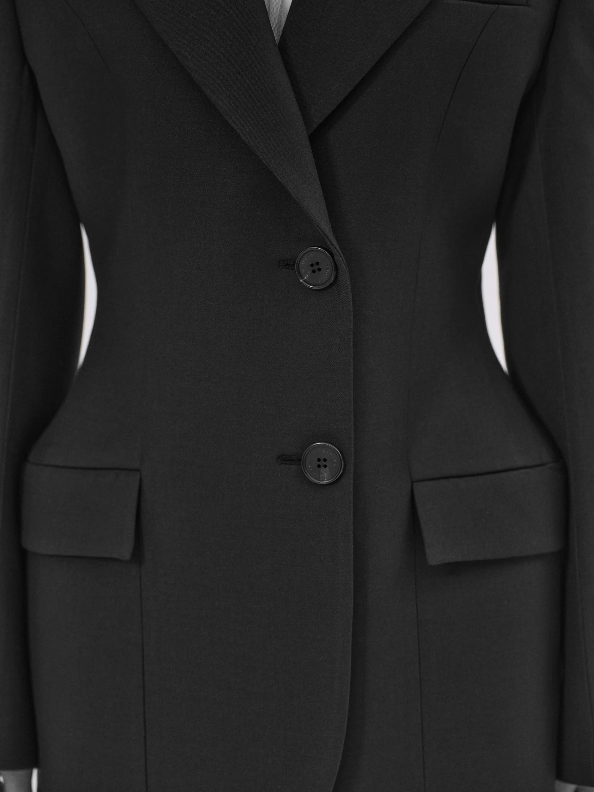 Poldo Hourglass Blazer, Black - Image 3