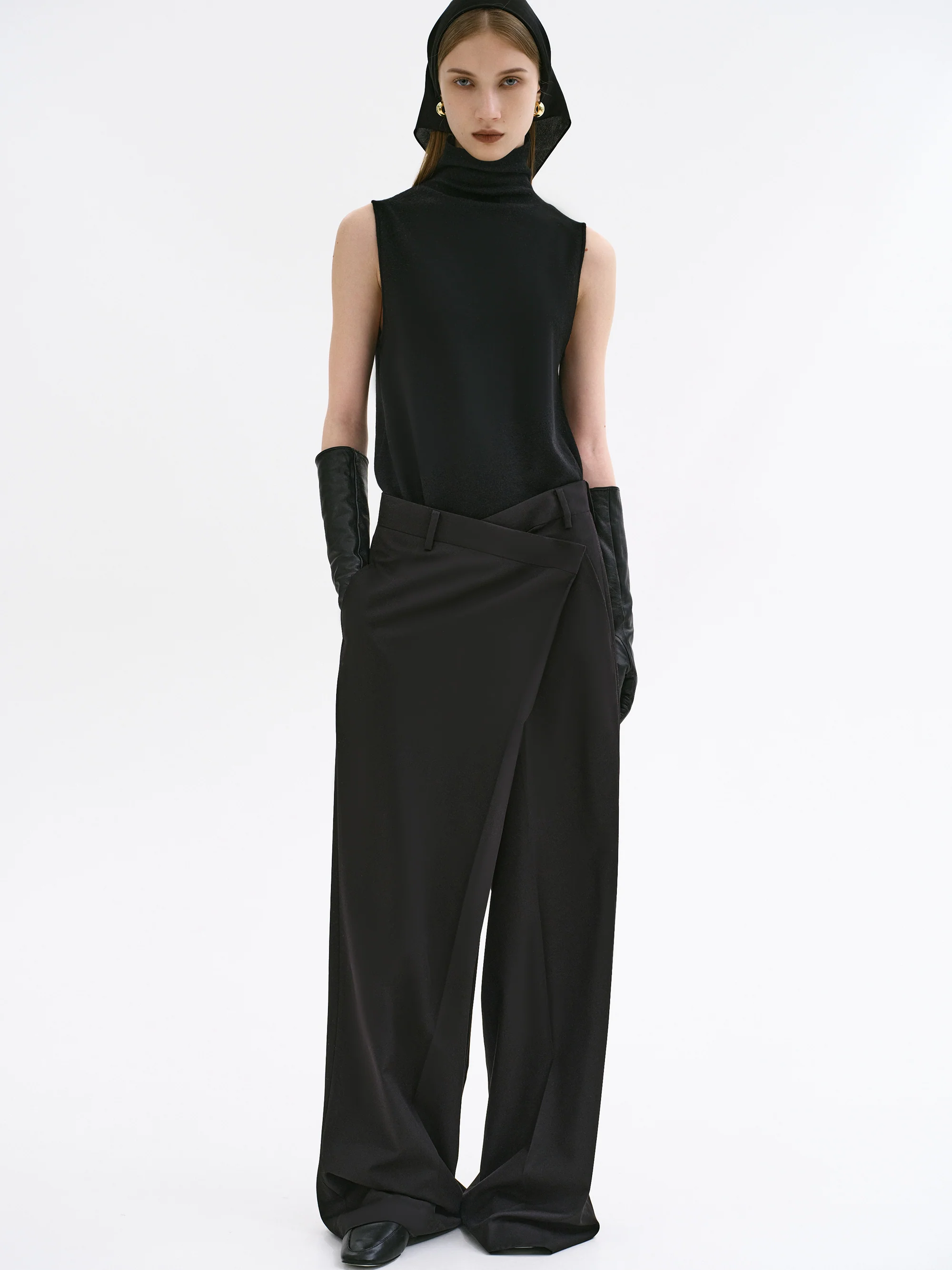 Rennert Criss Cross Trousers, Black - Image 3