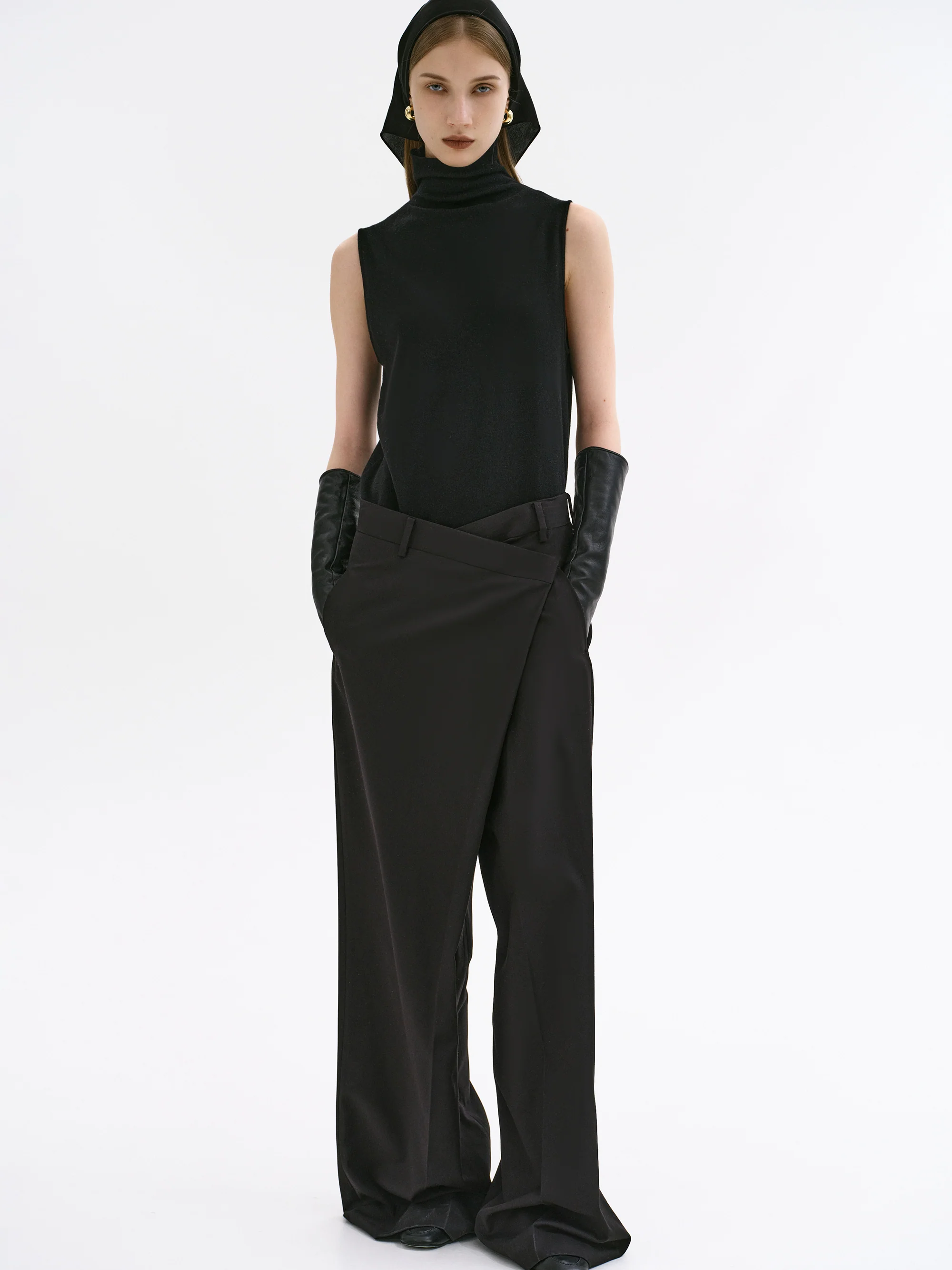 Rennert Criss Cross Trousers, Black - Image 5