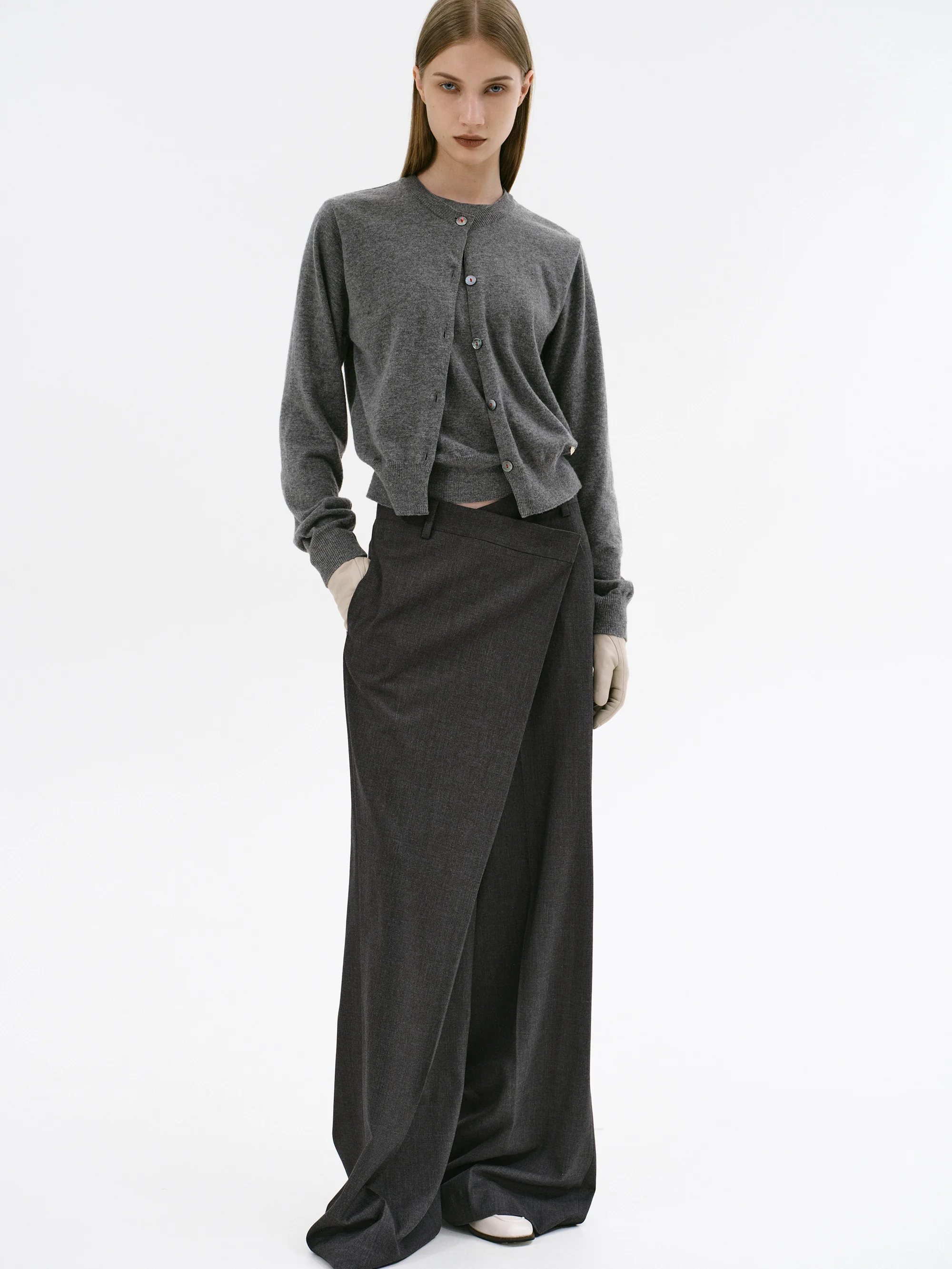 Rennert Criss Cross Trousers, Charcoal - Image 3