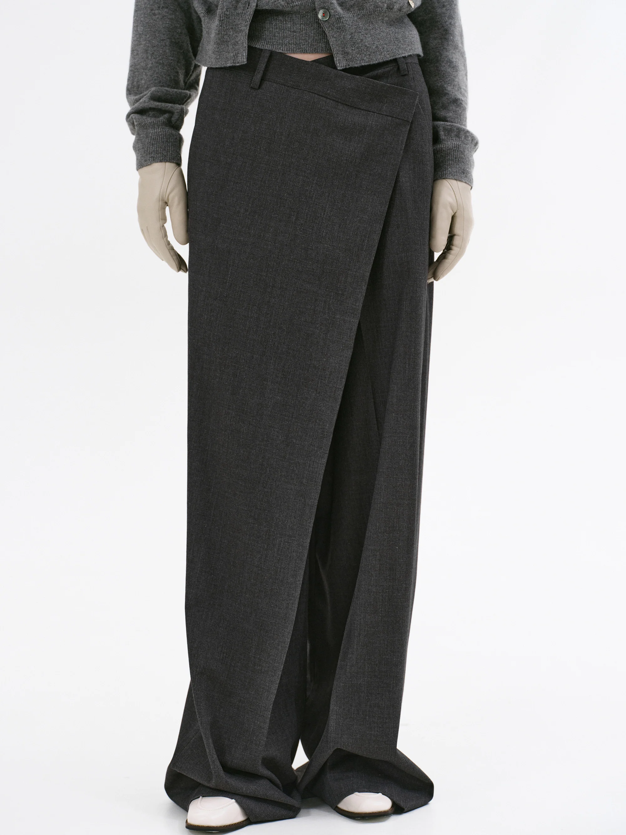 Rennert Criss Cross Trousers, Charcoal - Image 4