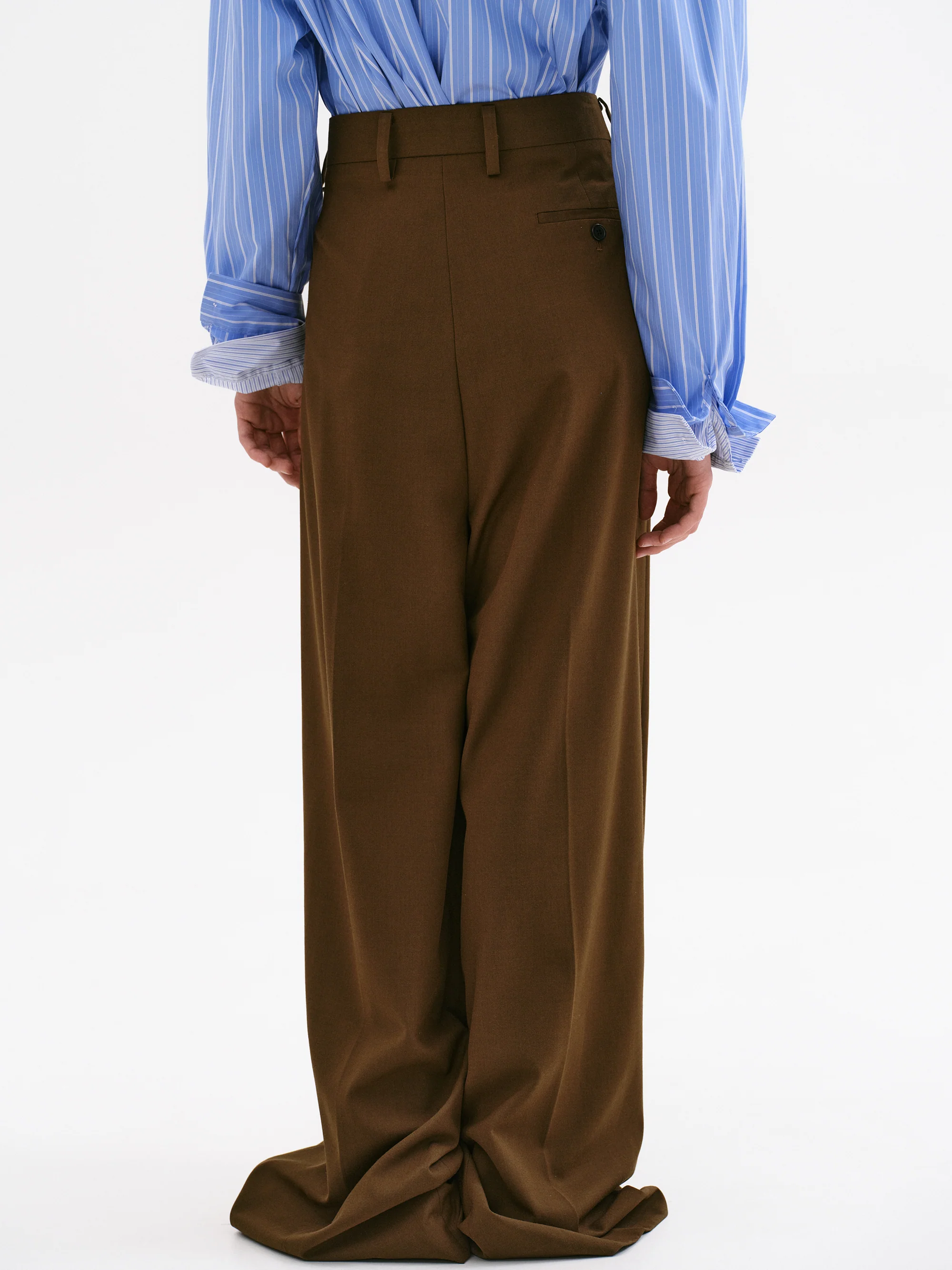 Rennert Criss Cross Trousers, Saddle Brown - Image 5