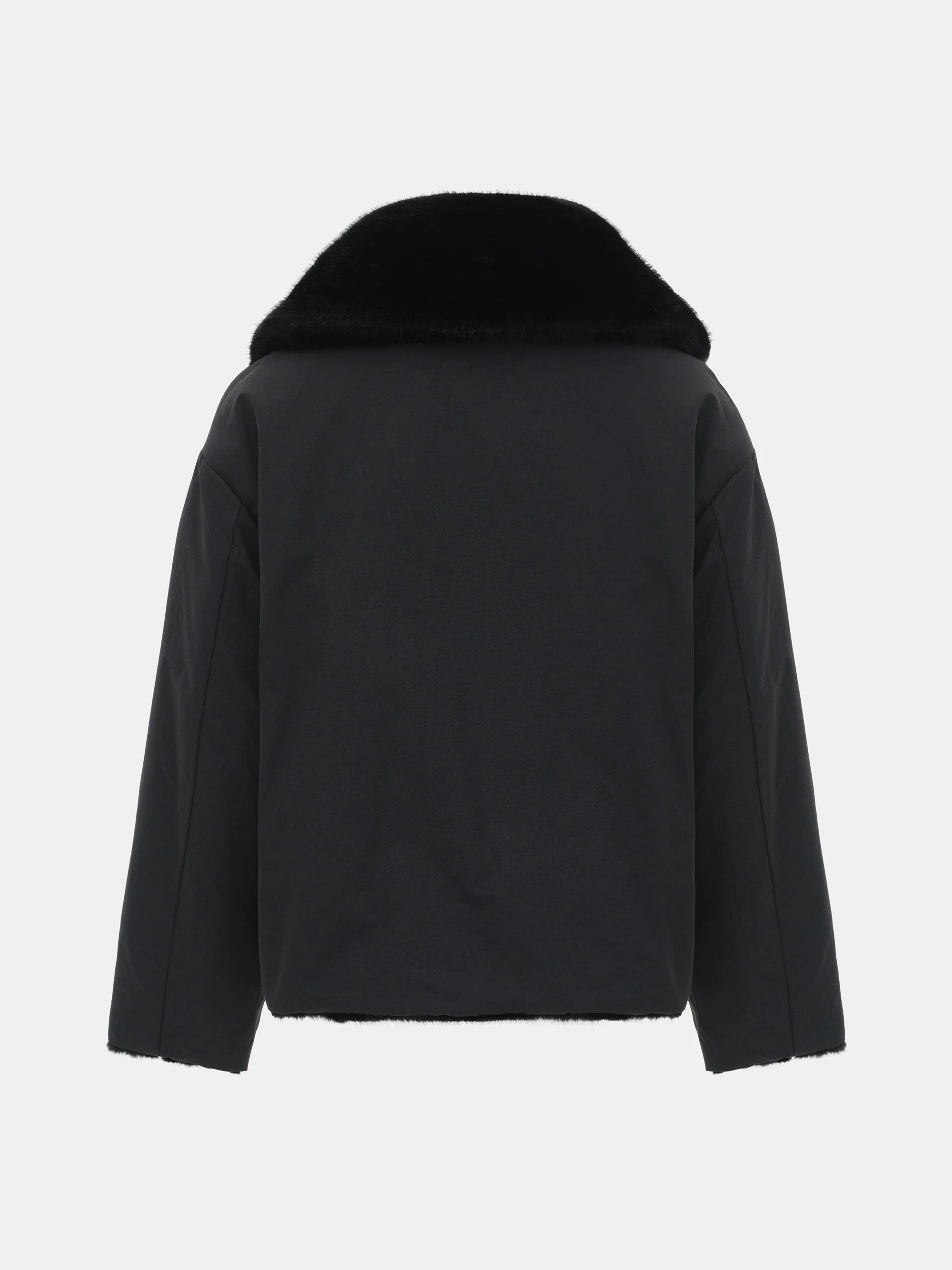 Reversible Faux-Fur Jacket, Black - Image 9