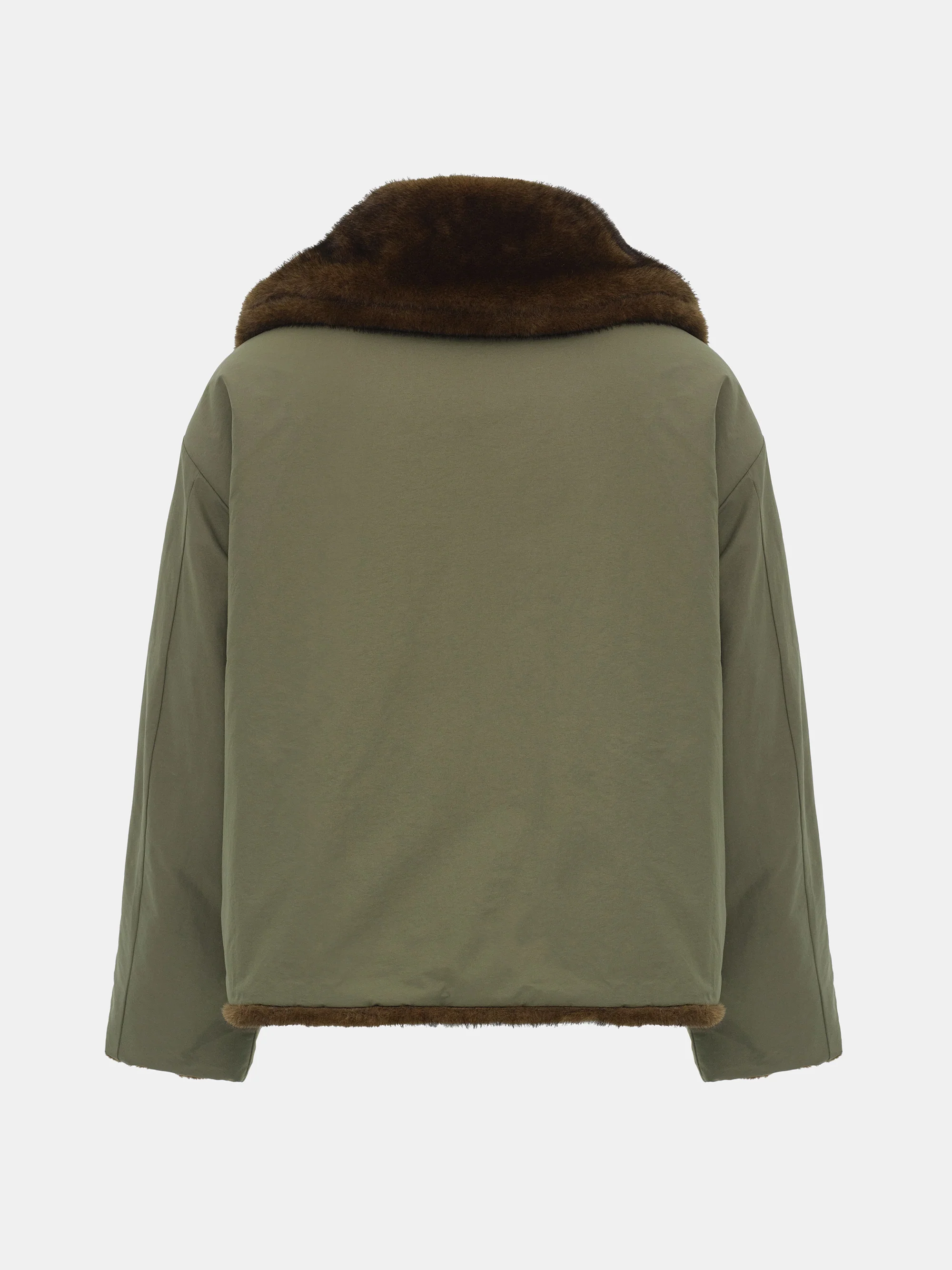 Reversible Faux-Fur Jacket, Brown - Image 6