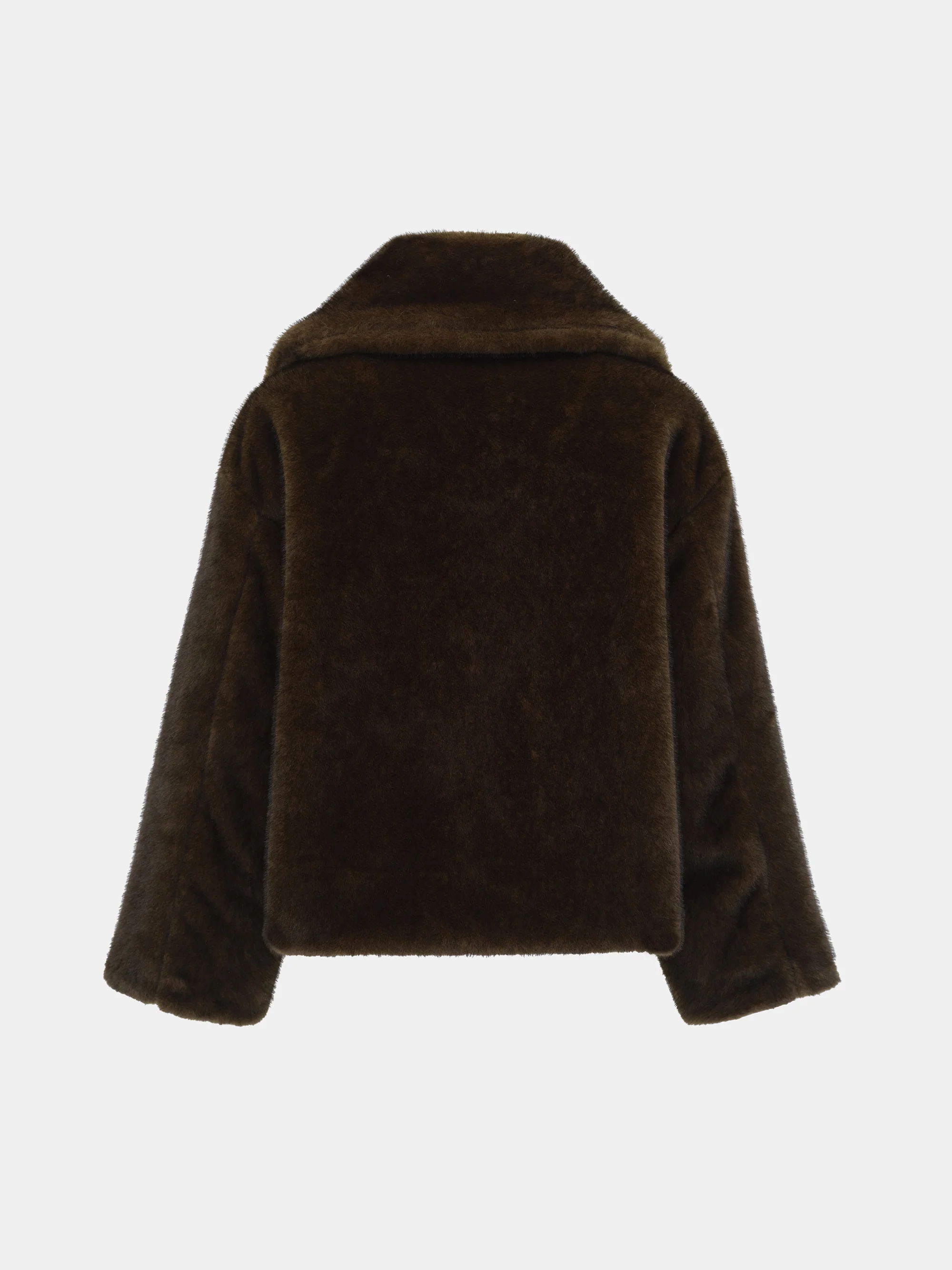 Reversible Faux-Fur Jacket, Brown - Image 8