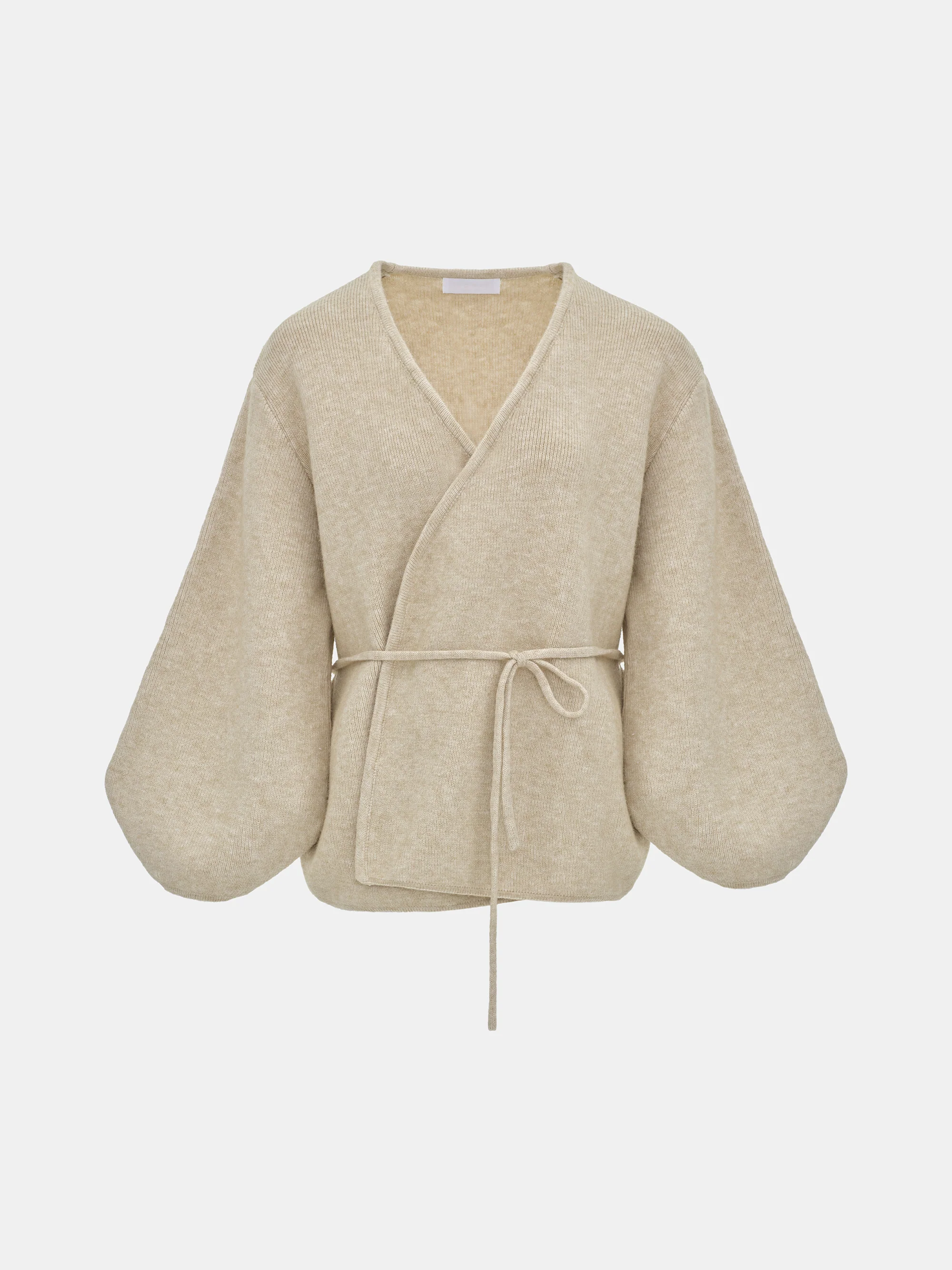 Robe Cardigan & Pants Set, Melange Beige - Image 6