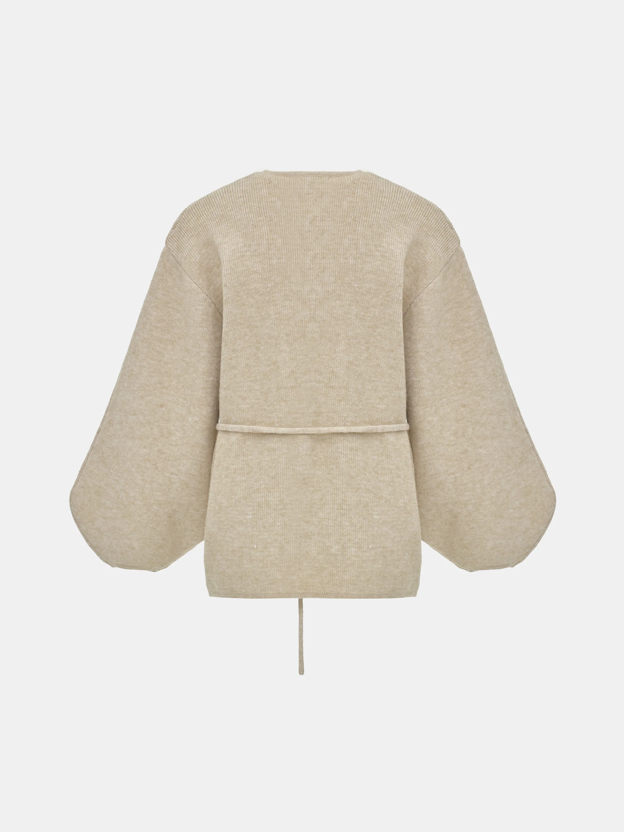 Robe Cardigan & Pants Set, Melange Beige - Image 7