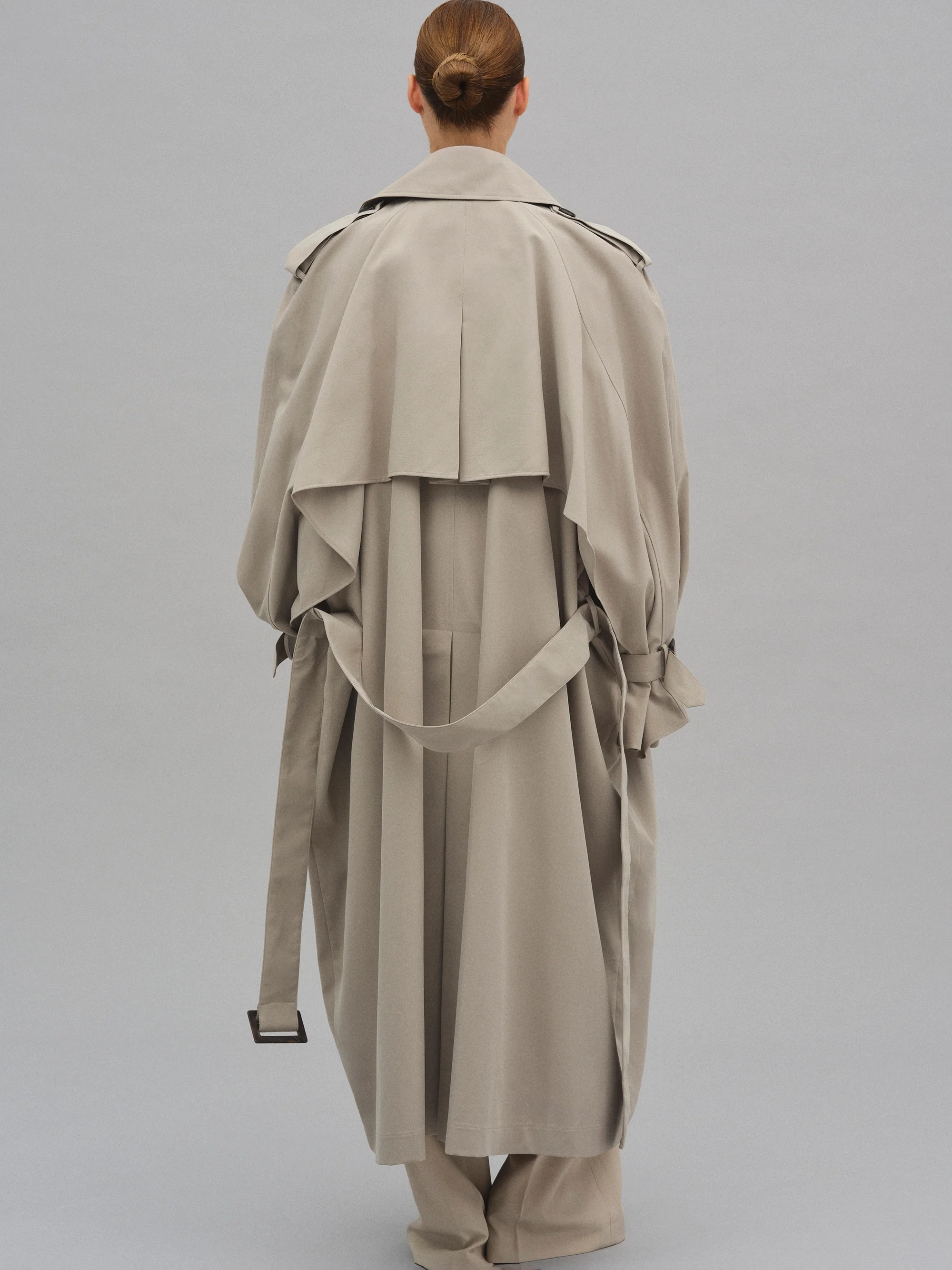 Rufus Caped Trench Coat, Beige - Image 5