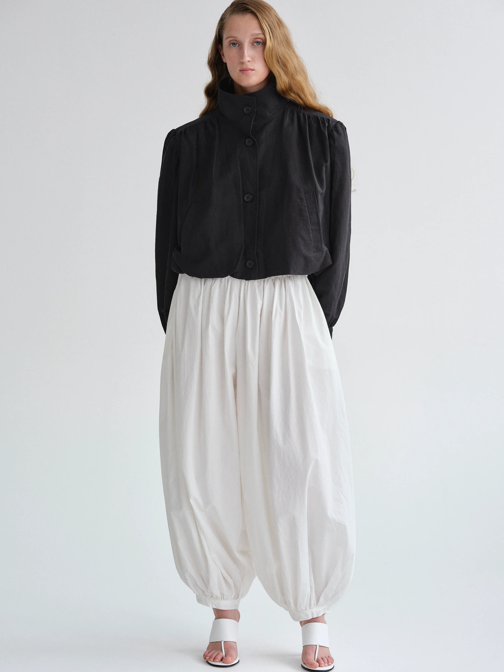 Rumi Balloon Parachute Pants, White - Image 3