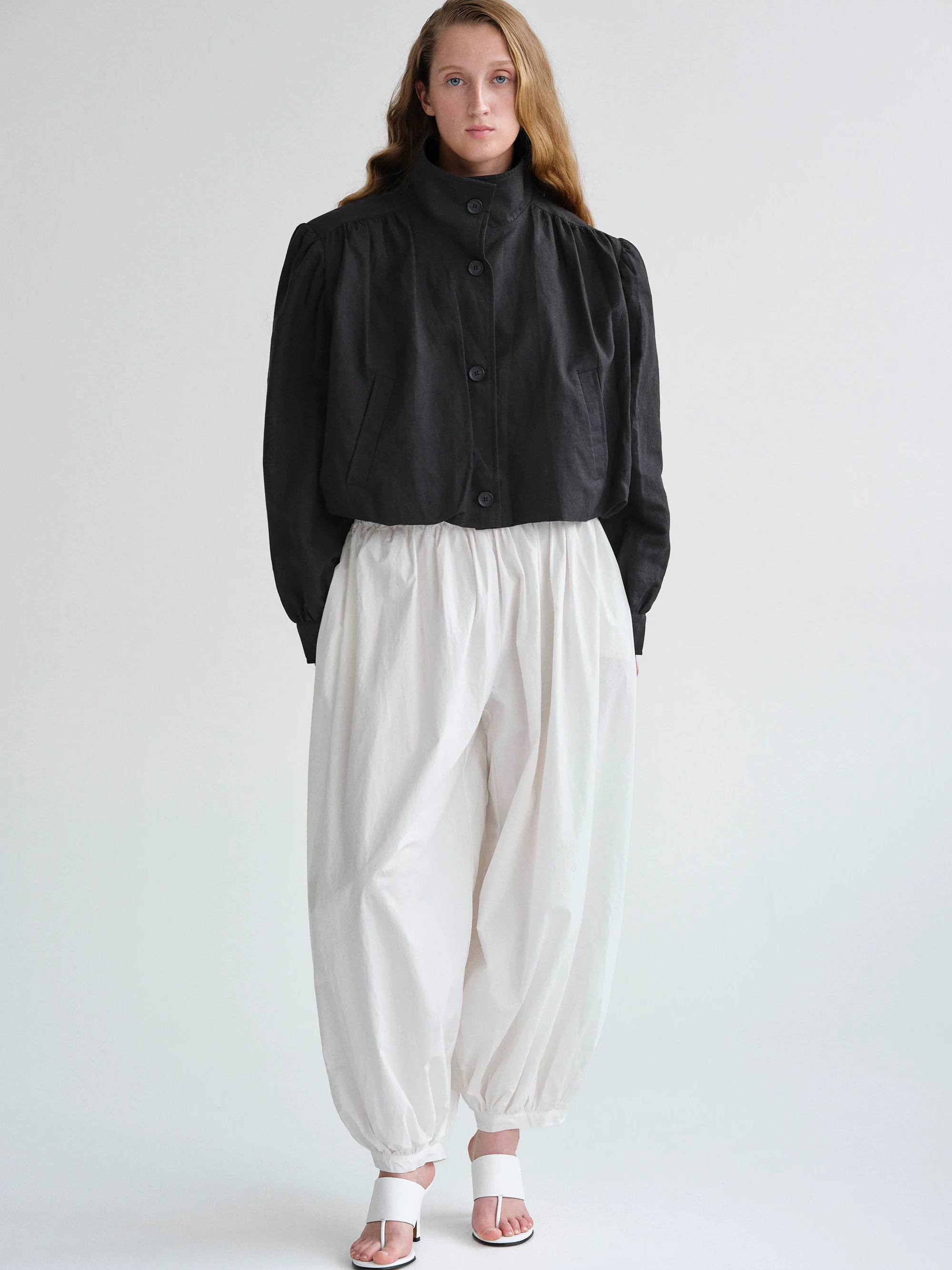 Rumi Balloon Parachute Pants, White - Image 5