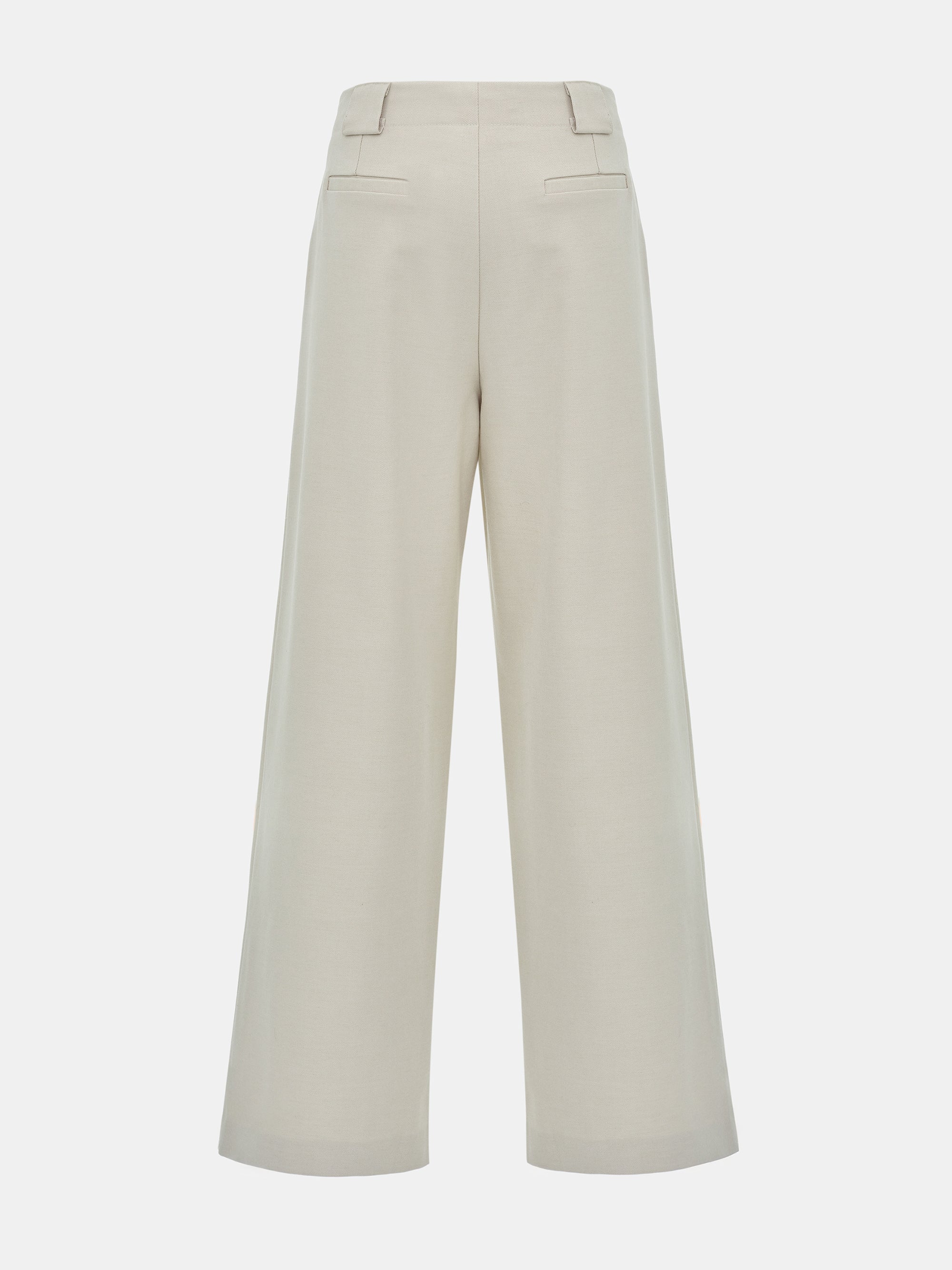 Single Pleated Trousers, Ivory - Image 7