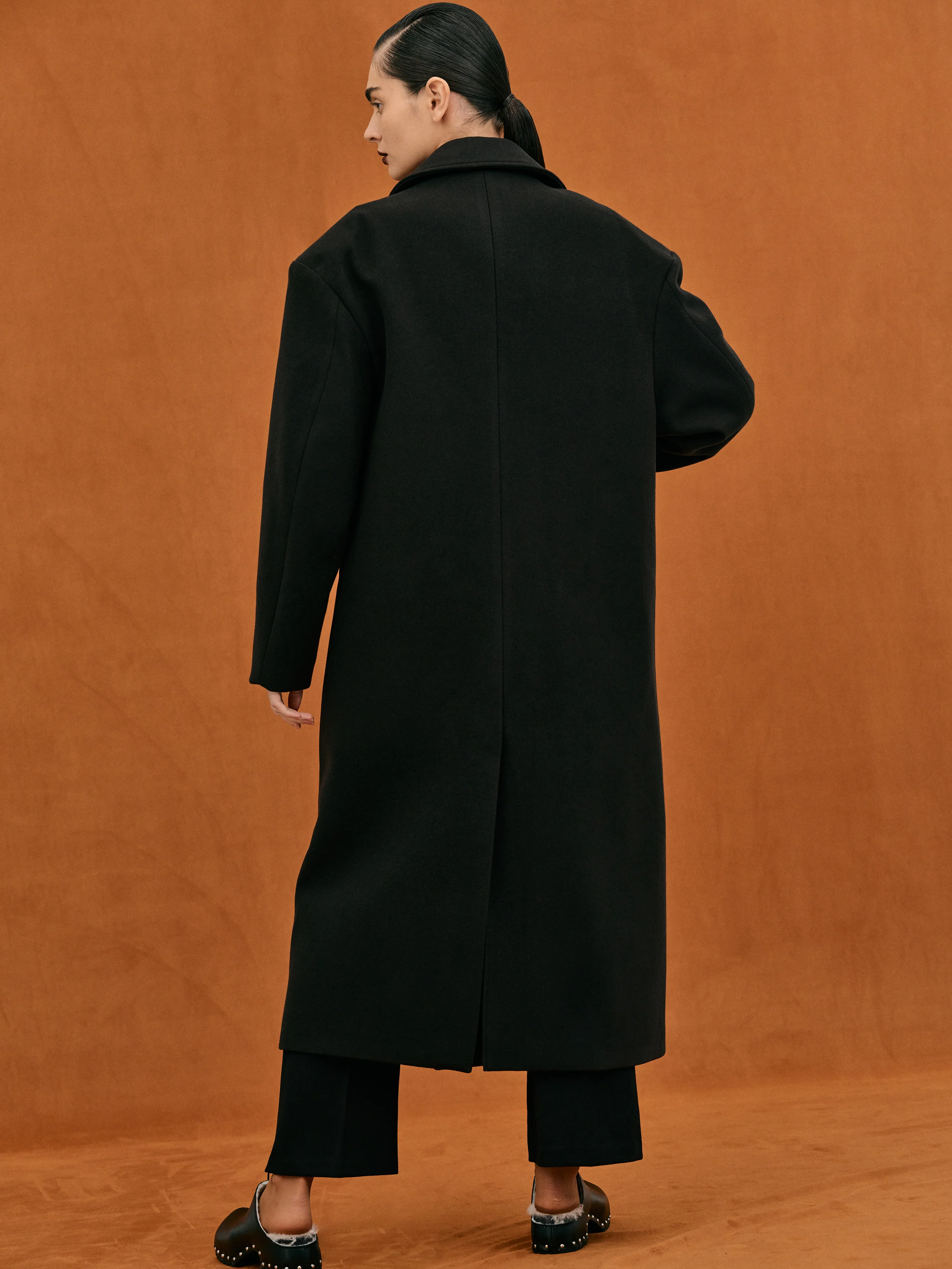 Wallis Oversized Grandpa Coat, Black - Image 7