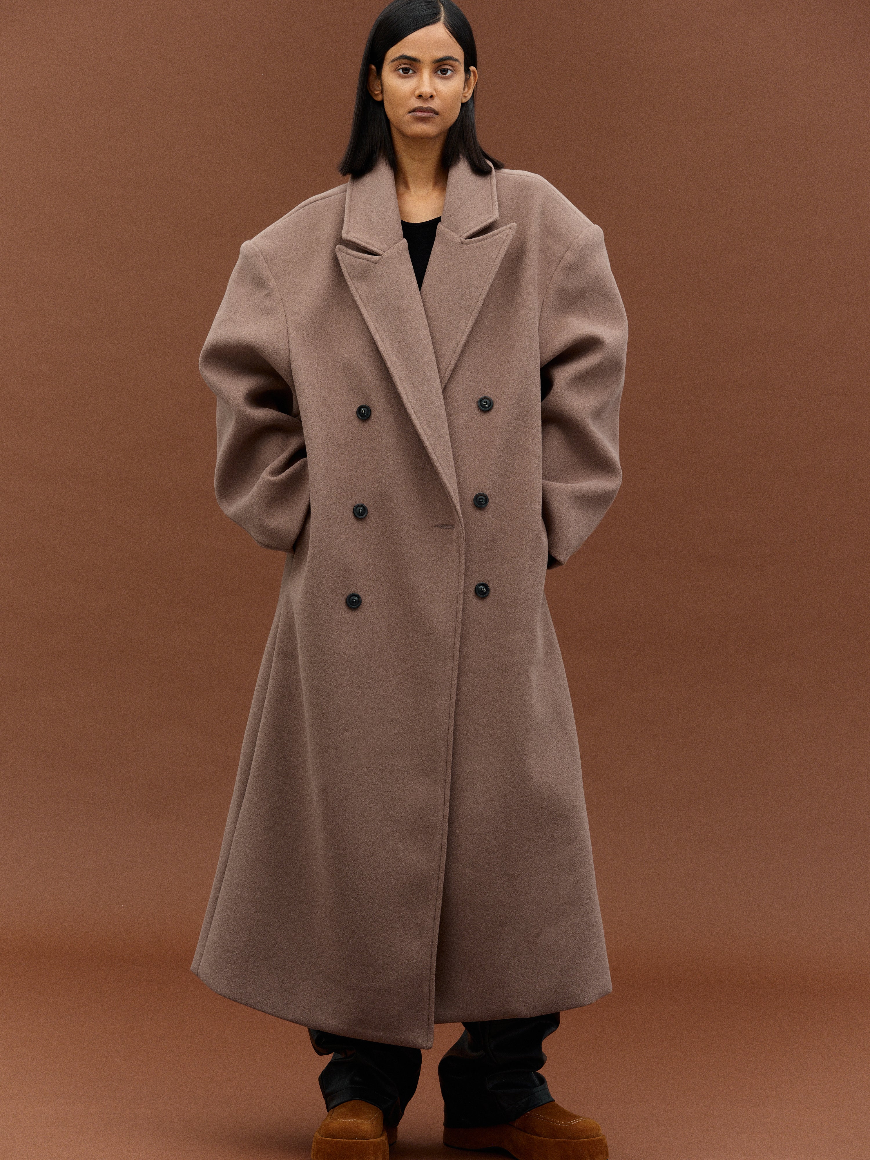 Wallis Oversized Grandpa Coat, Latte - Image 4